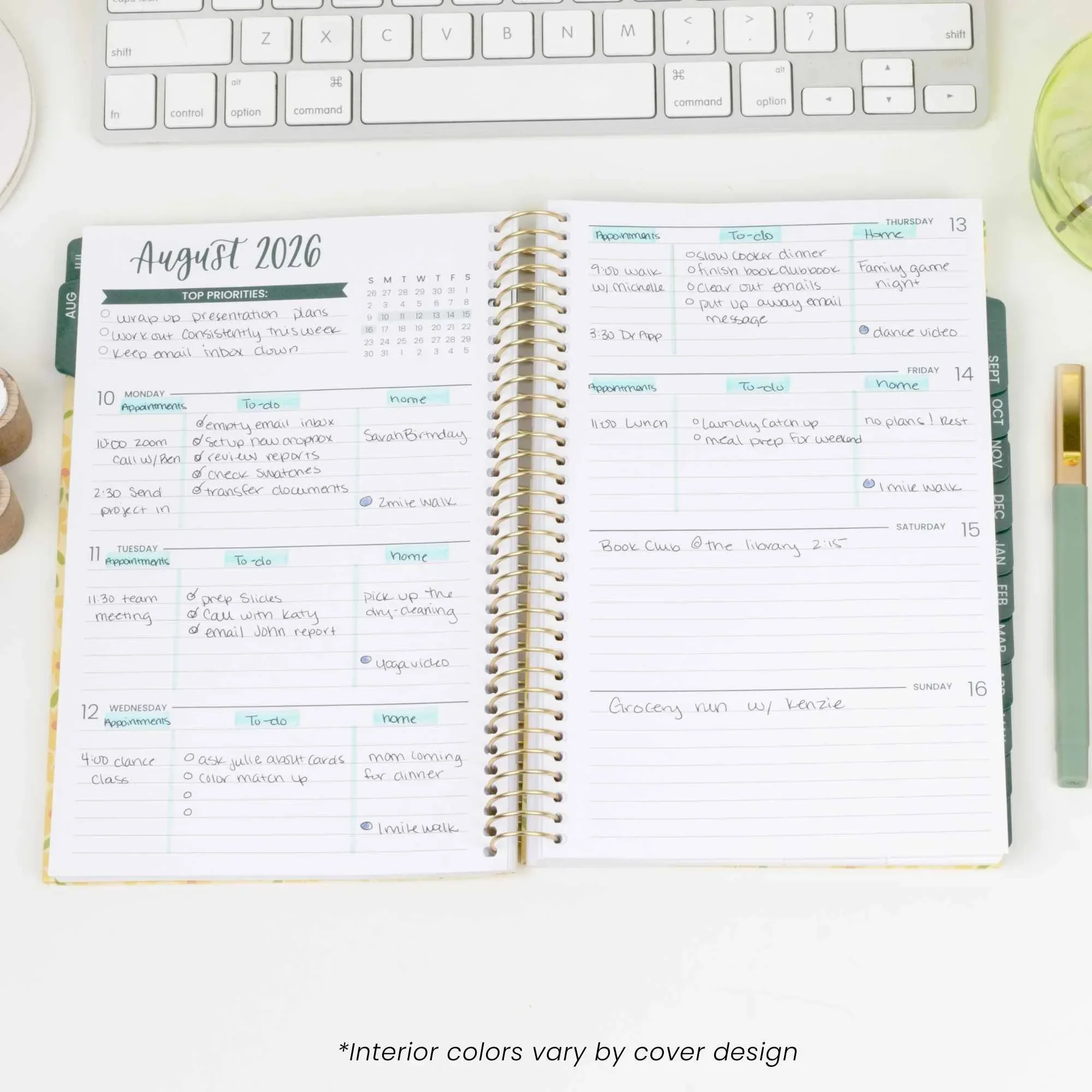 2026–27 Soft Cover Planner, 5.5" x 8.25" | Painted Peonies - Image 11
