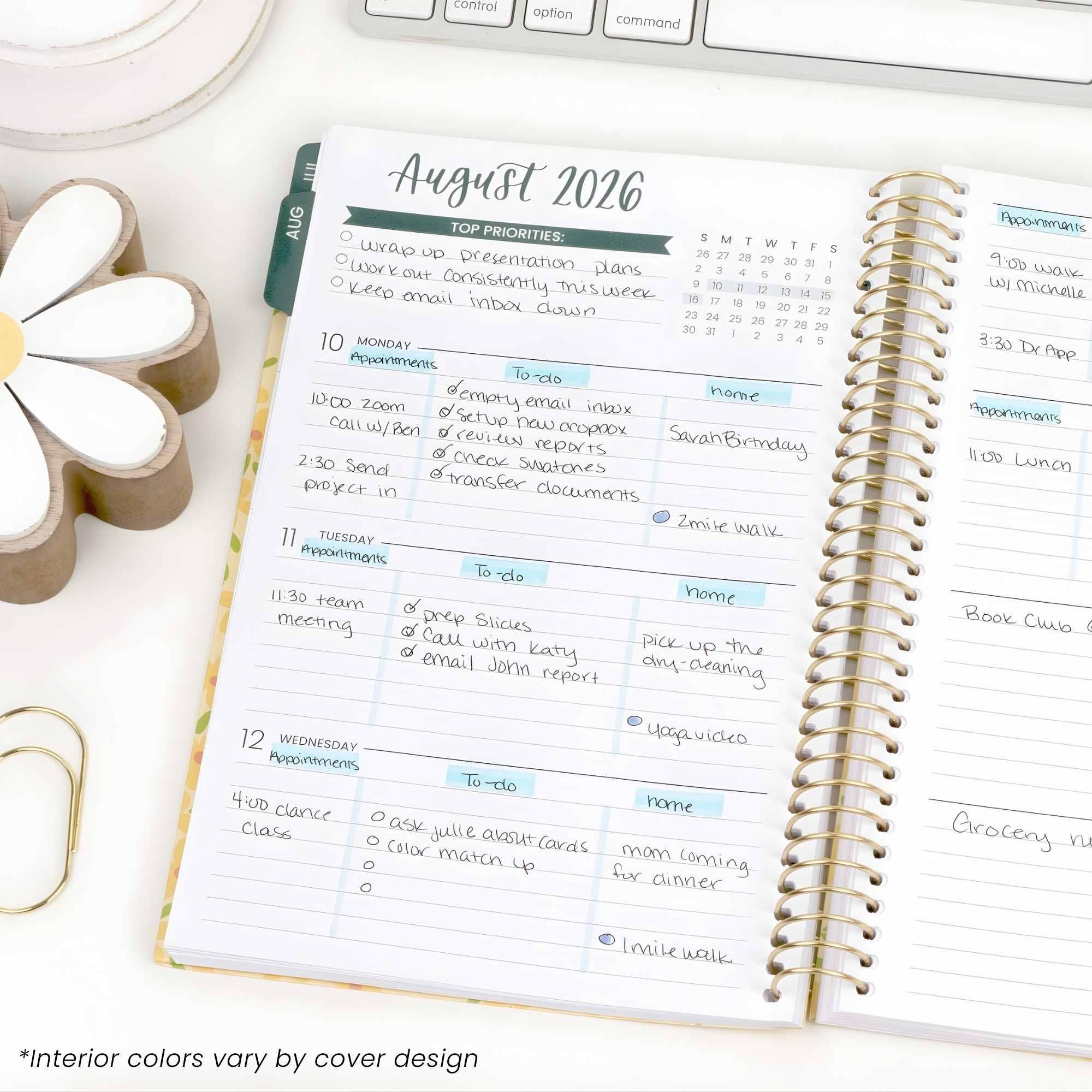 2026–27 Soft Cover Planner, 5.5" x 8.25" | Painted Peonies - Image 12