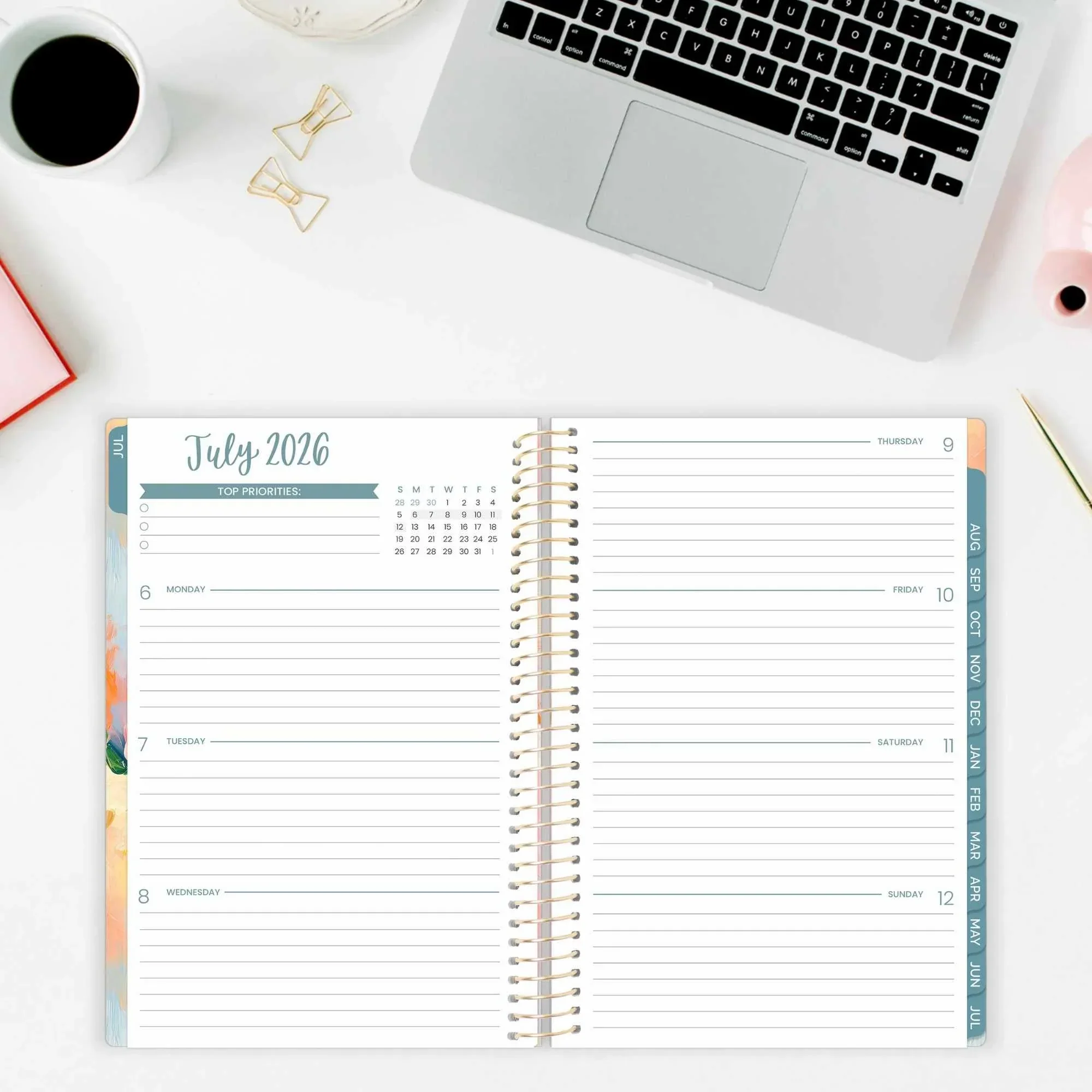 2026–27 Soft Cover Planner, 5.5" x 8.25" | Painted Peonies - Image 19