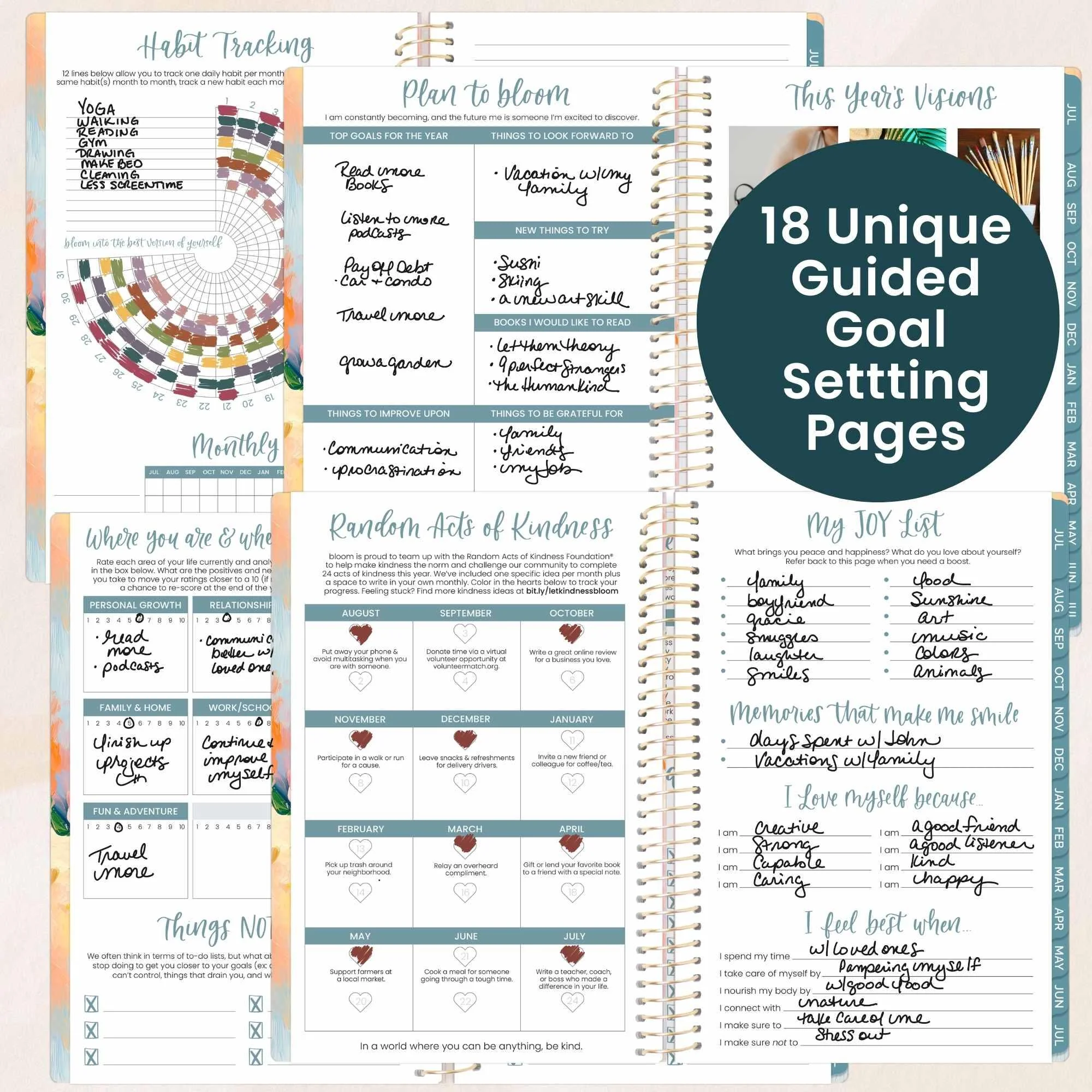 2026–27 Soft Cover Planner, 5.5" x 8.25" | Painted Peonies - Image 5