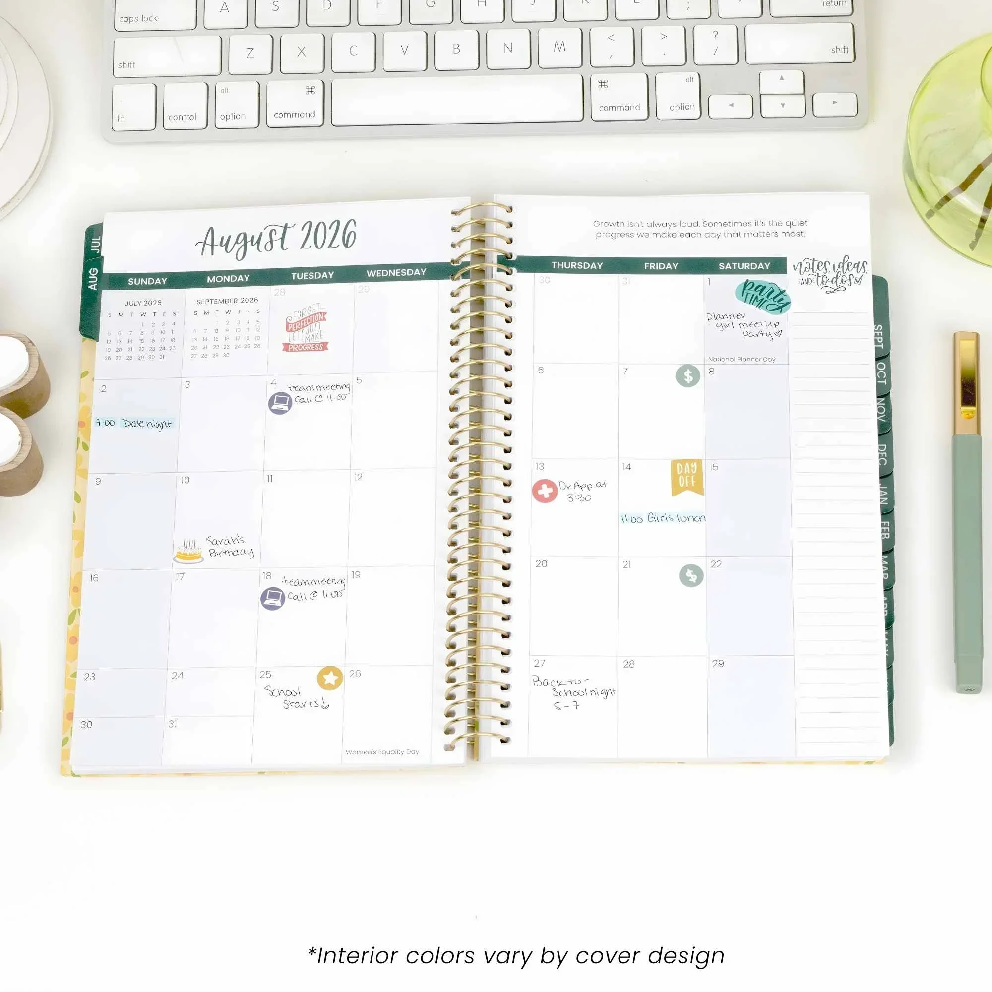 2026–27 Soft Cover Planner, 5.5" x 8.25" | Painted Peonies - Image 9