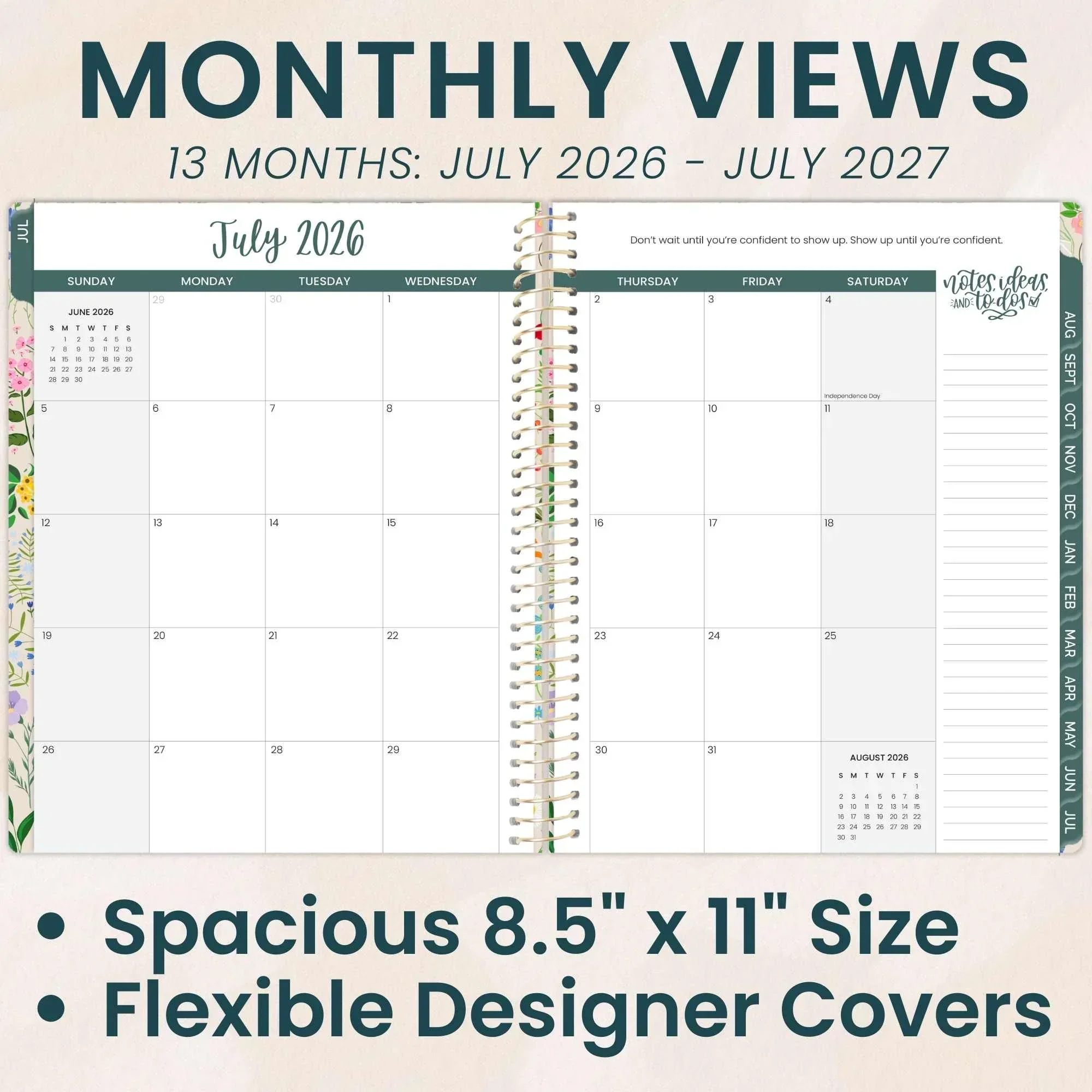 2026–27 Soft Cover Planner, 8.5" x 11" | Garden Party - Image 4