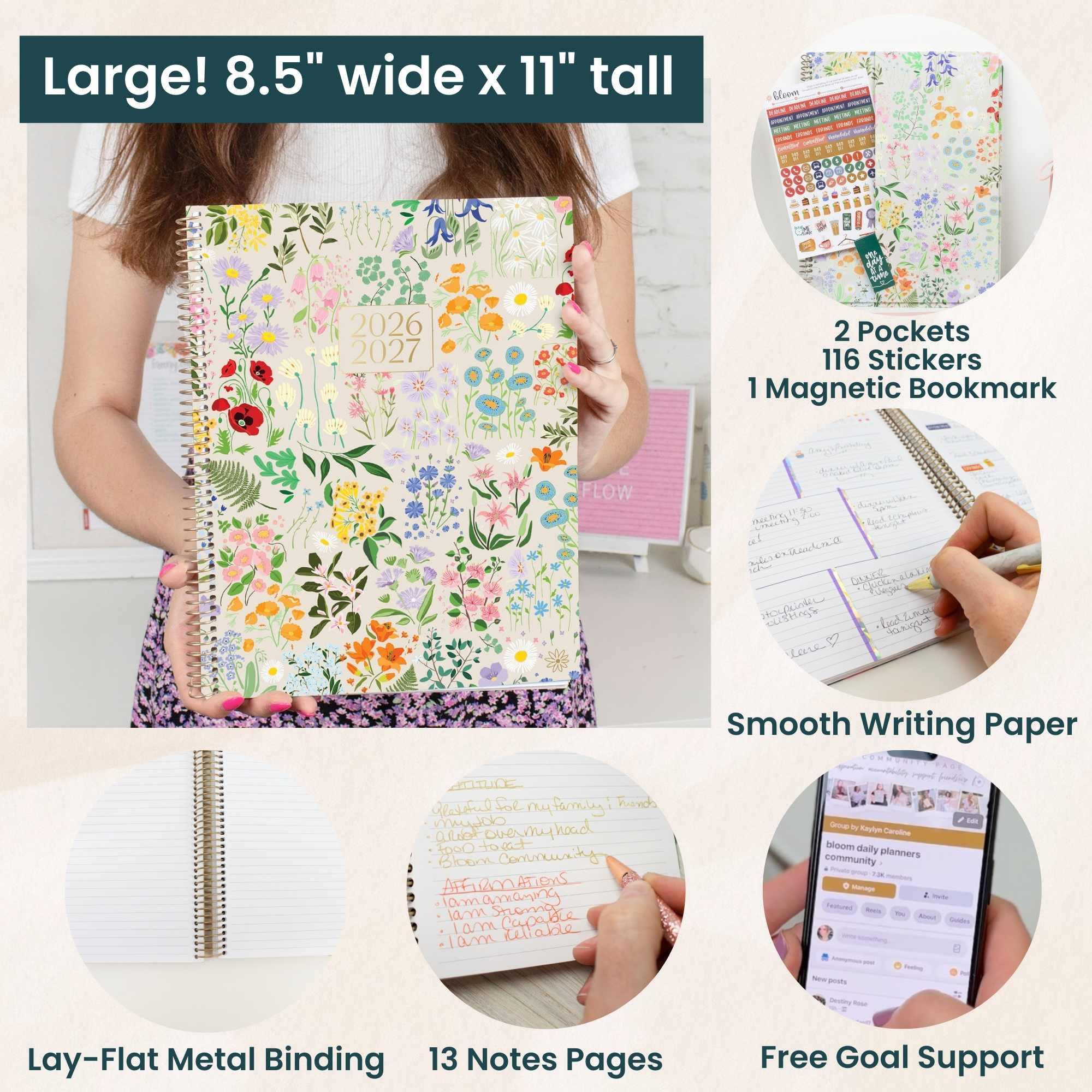 2026–27 Soft Cover Planner, 8.5" x 11" | Garden Party - Image 6