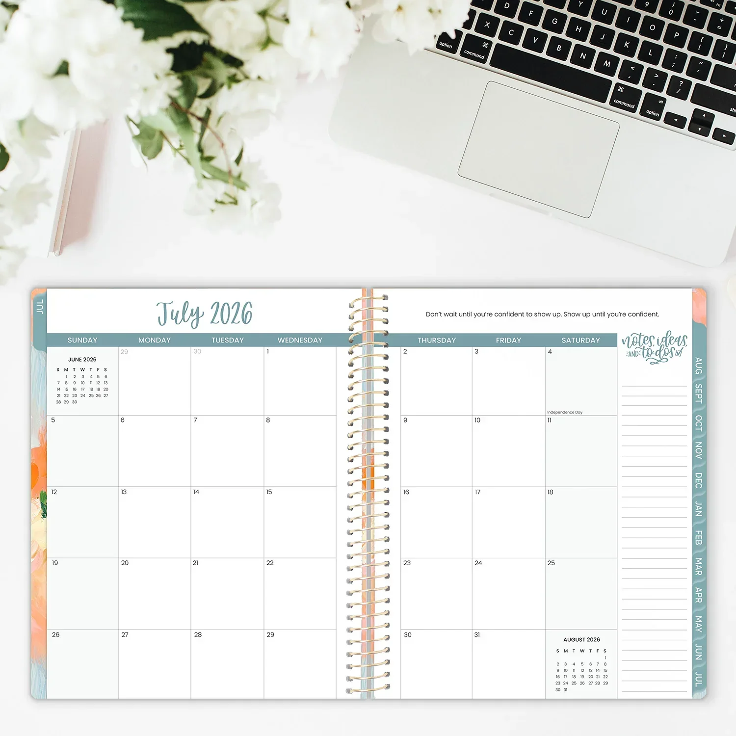 2026–27 Soft Cover Planner, 8.5" x 11" | Painted Peonies - Image 12