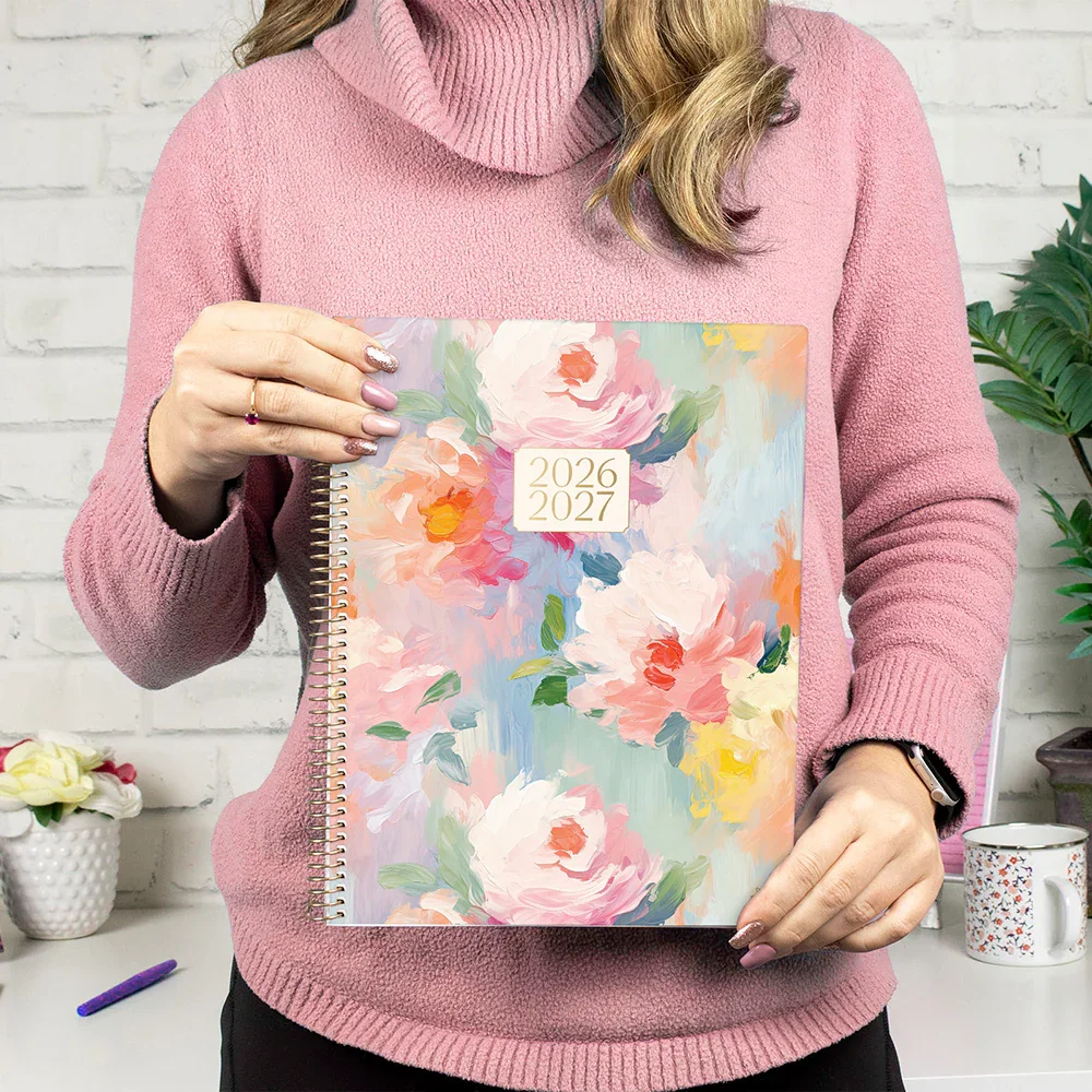2026–27 Soft Cover Planner, 8.5" x 11" | Painted Peonies - Image 7