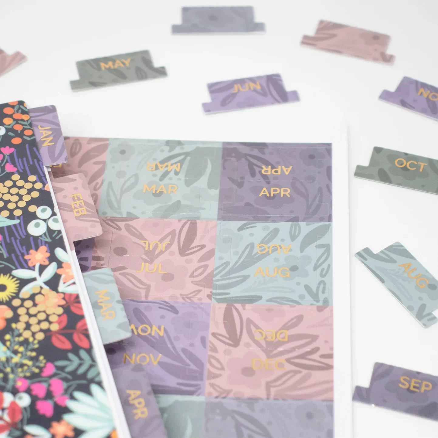 24 Piece Planner Tab Sticker Set, Jewel Floral - Image 13