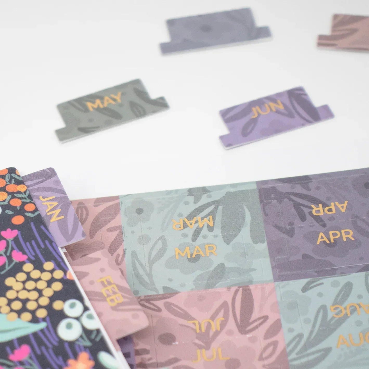 24 Piece Planner Tab Sticker Set, Jewel Floral - Image 14