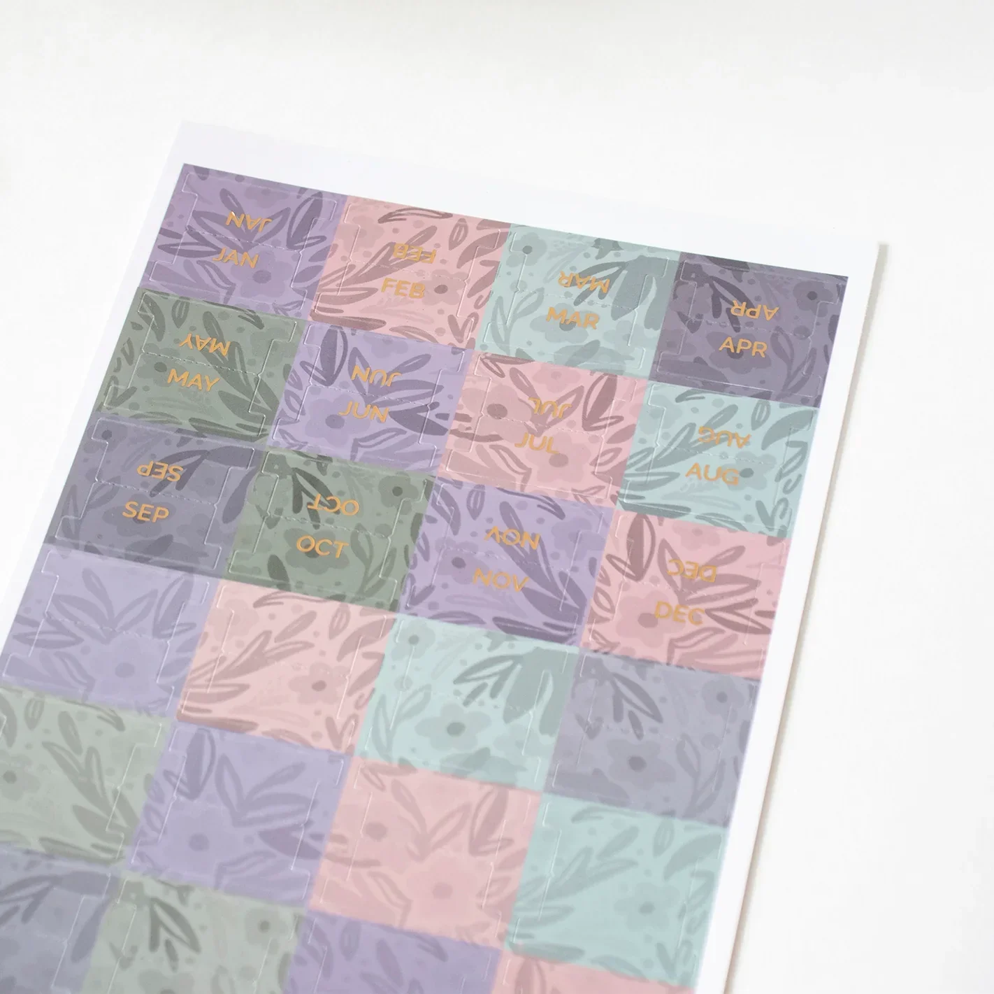 24 Piece Planner Tab Sticker Set, Jewel Floral - Image 5