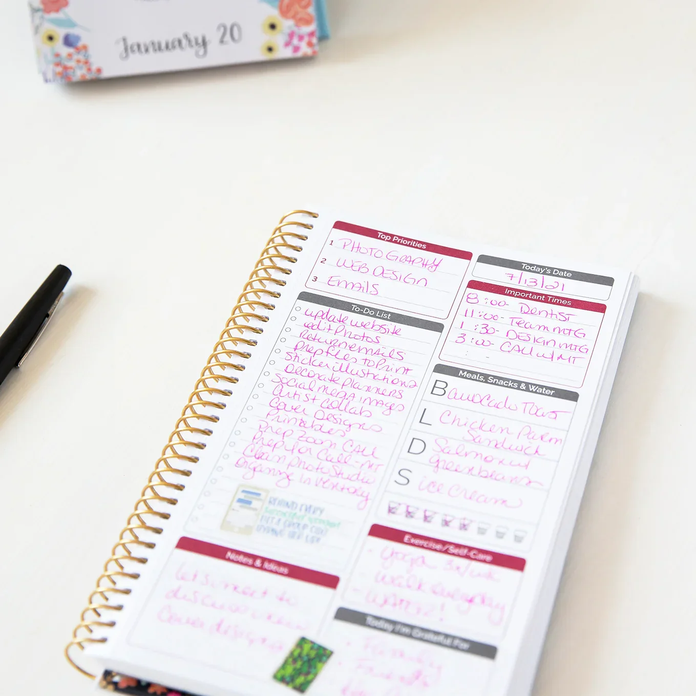 Bound To-Do Book, Floral Dots - Image 10