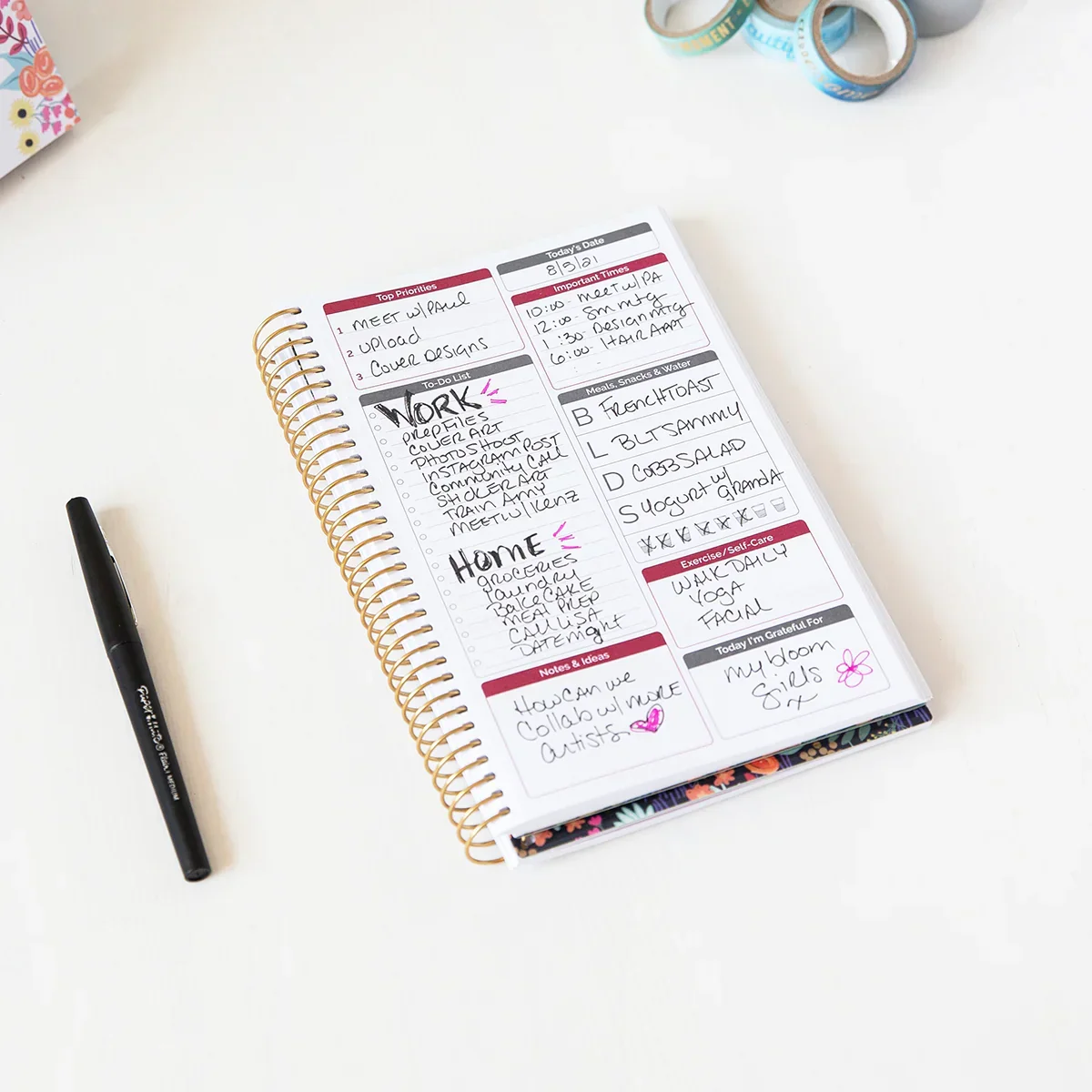 Bound To-Do Book, Floral Dots - Image 11