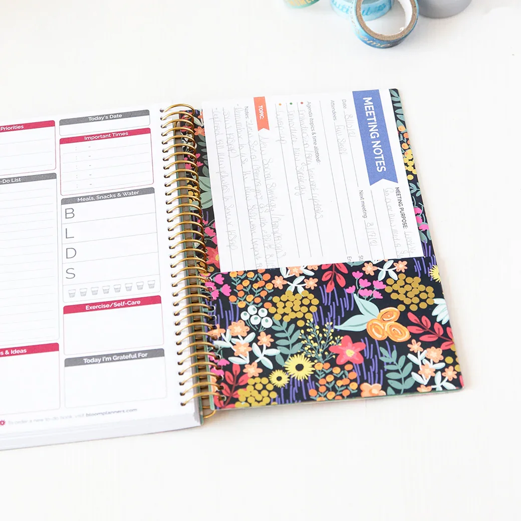 Bound To-Do Book, Floral Dots - Image 13