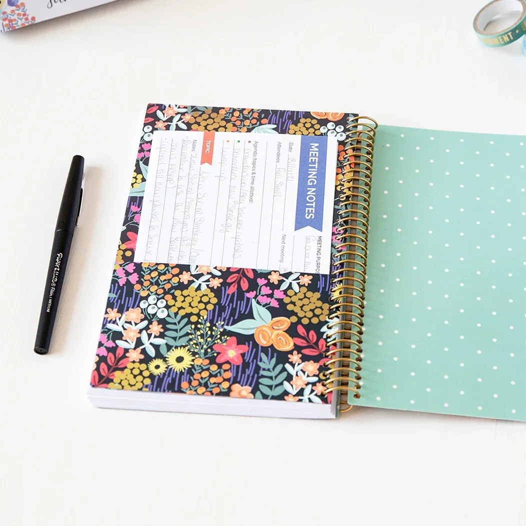 Bound To-Do Book, Floral Dots - Image 14