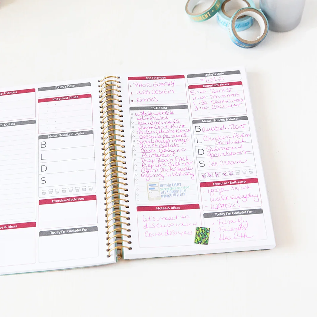 Bound To-Do Book, Floral Dots - Image 8