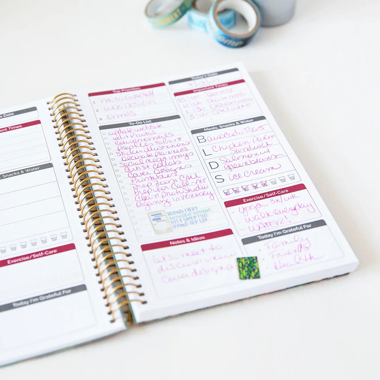 Bound To-Do Book, Floral Dots - Image 9