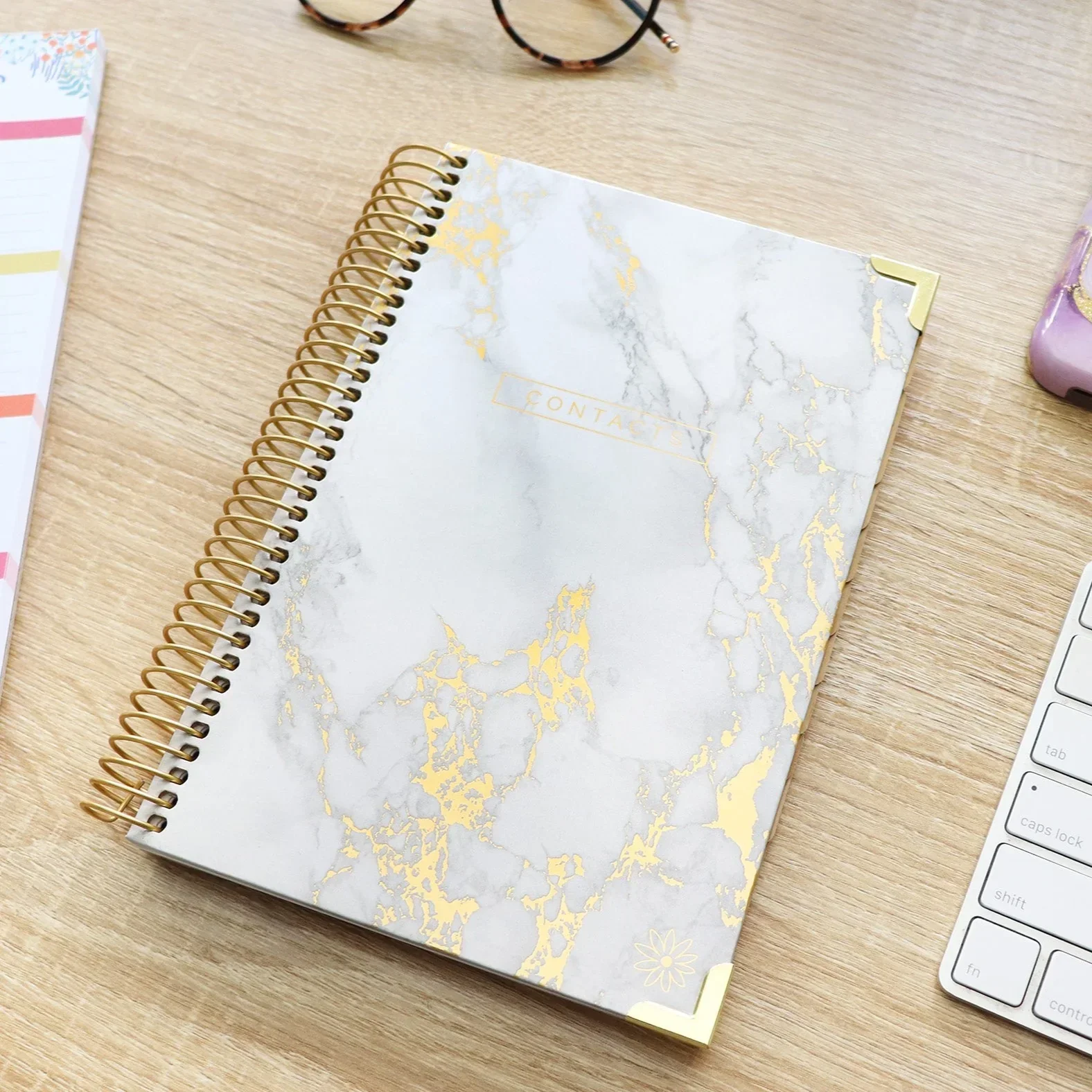 Contact Book, Marble Gold Stamp - Image 10