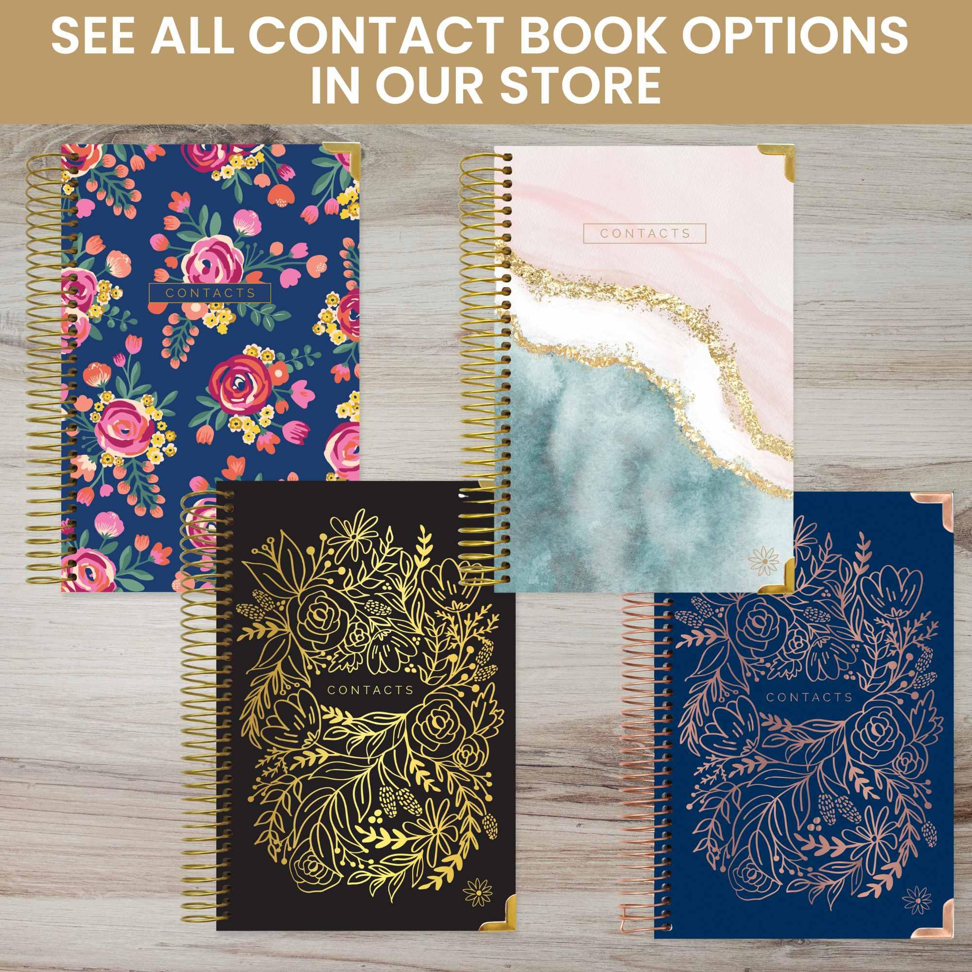 Contact Book, Marble Gold Stamp - Image 18