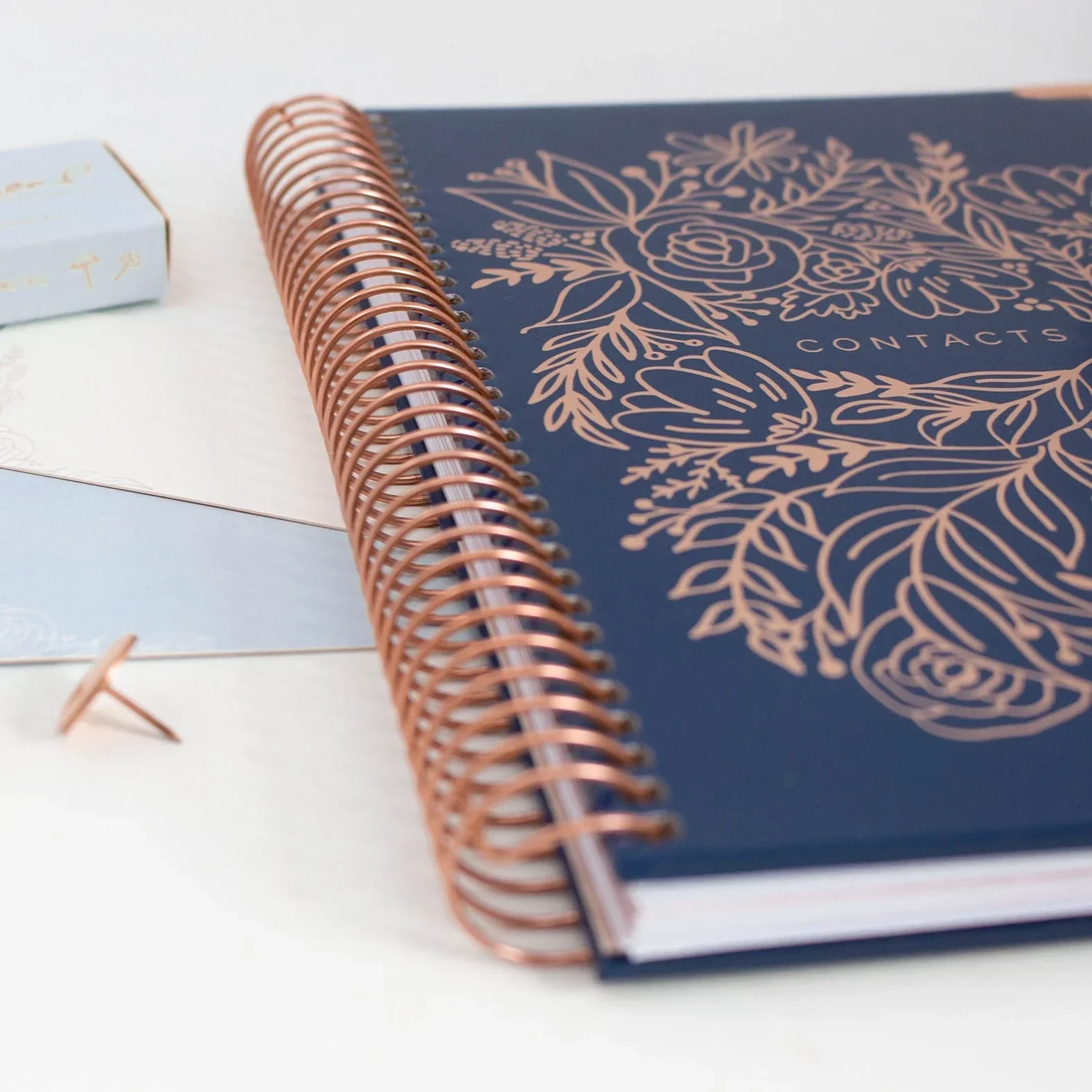 Contact Book, Navy Embroidery - Image 16