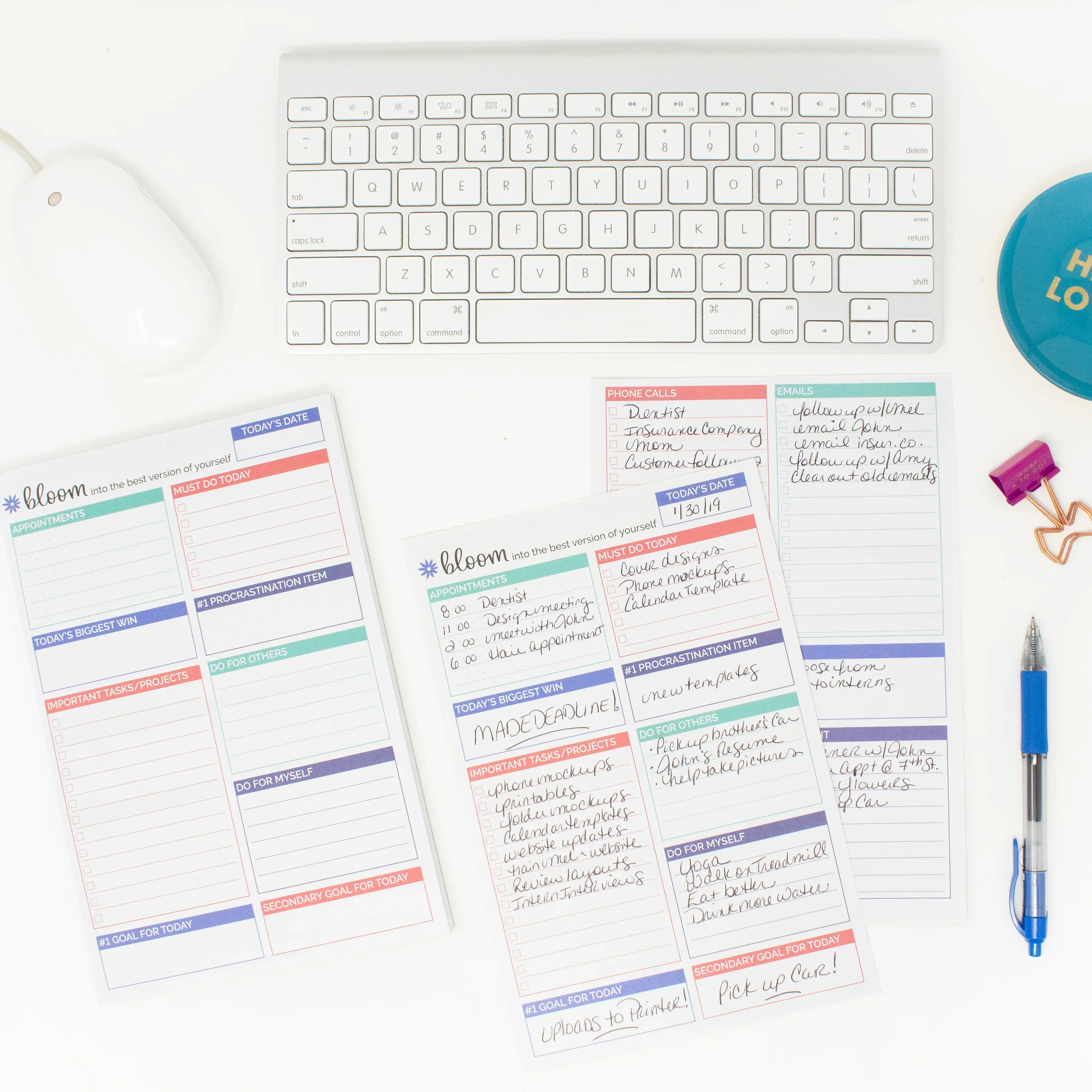 Planning Pad, 6" x 9", Double Sided Planning Pad, Teal - Image 11
