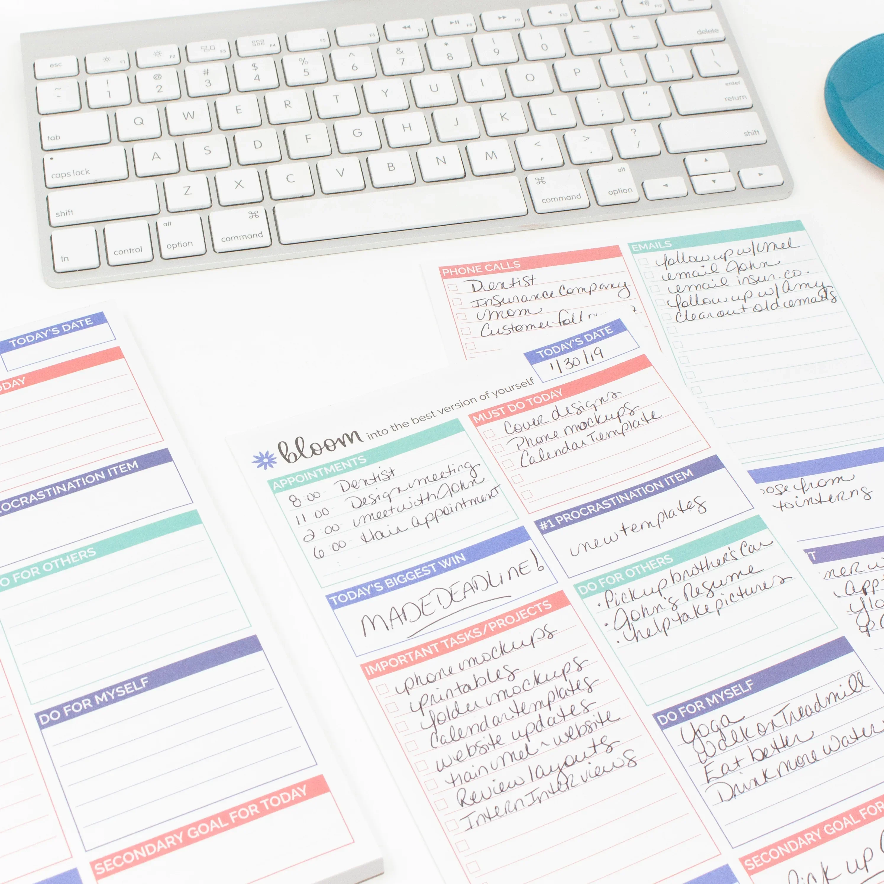 Planning Pad, 6" x 9", Double Sided Planning Pad, Teal - Image 12