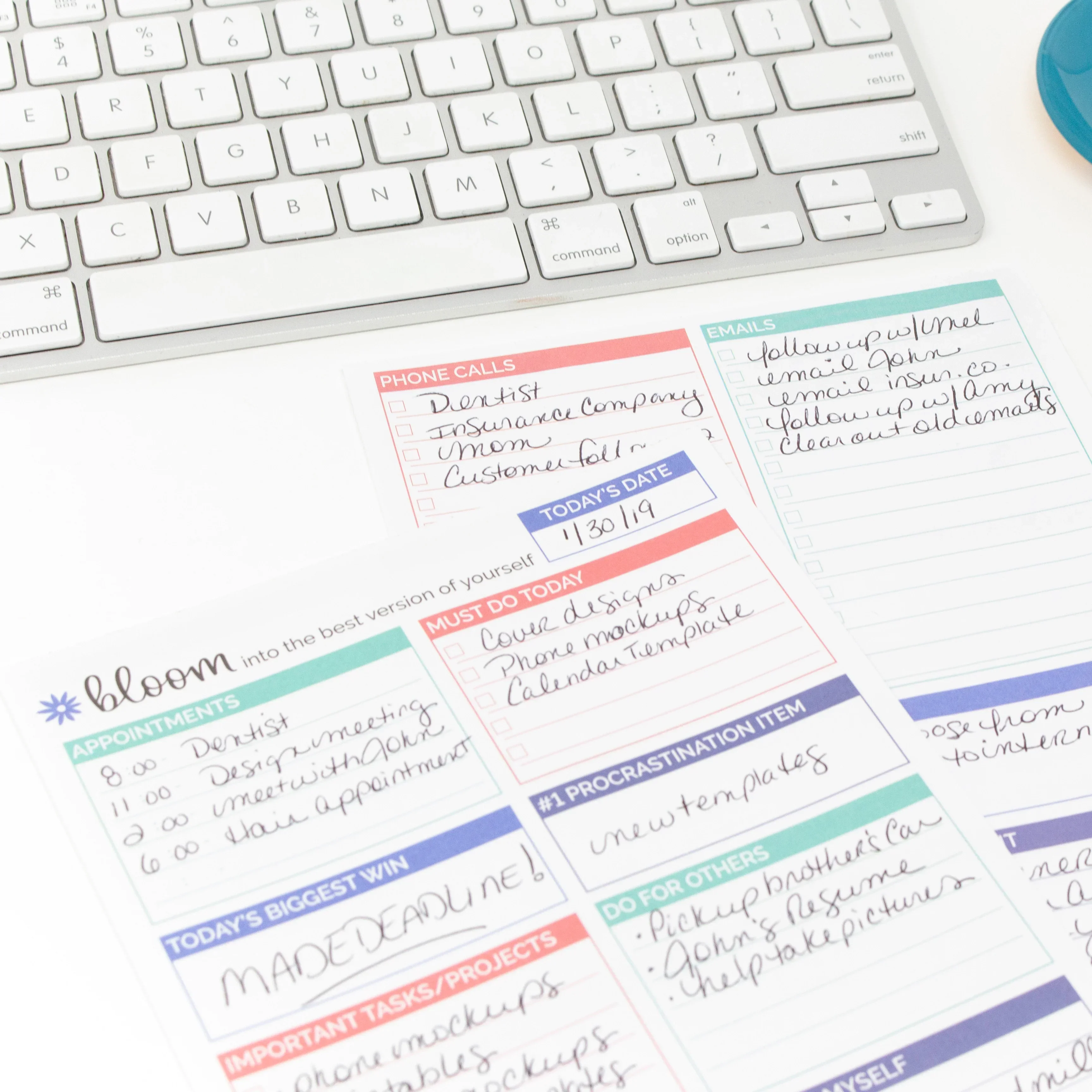 Planning Pad, 6" x 9", Double Sided Planning Pad, Teal - Image 5
