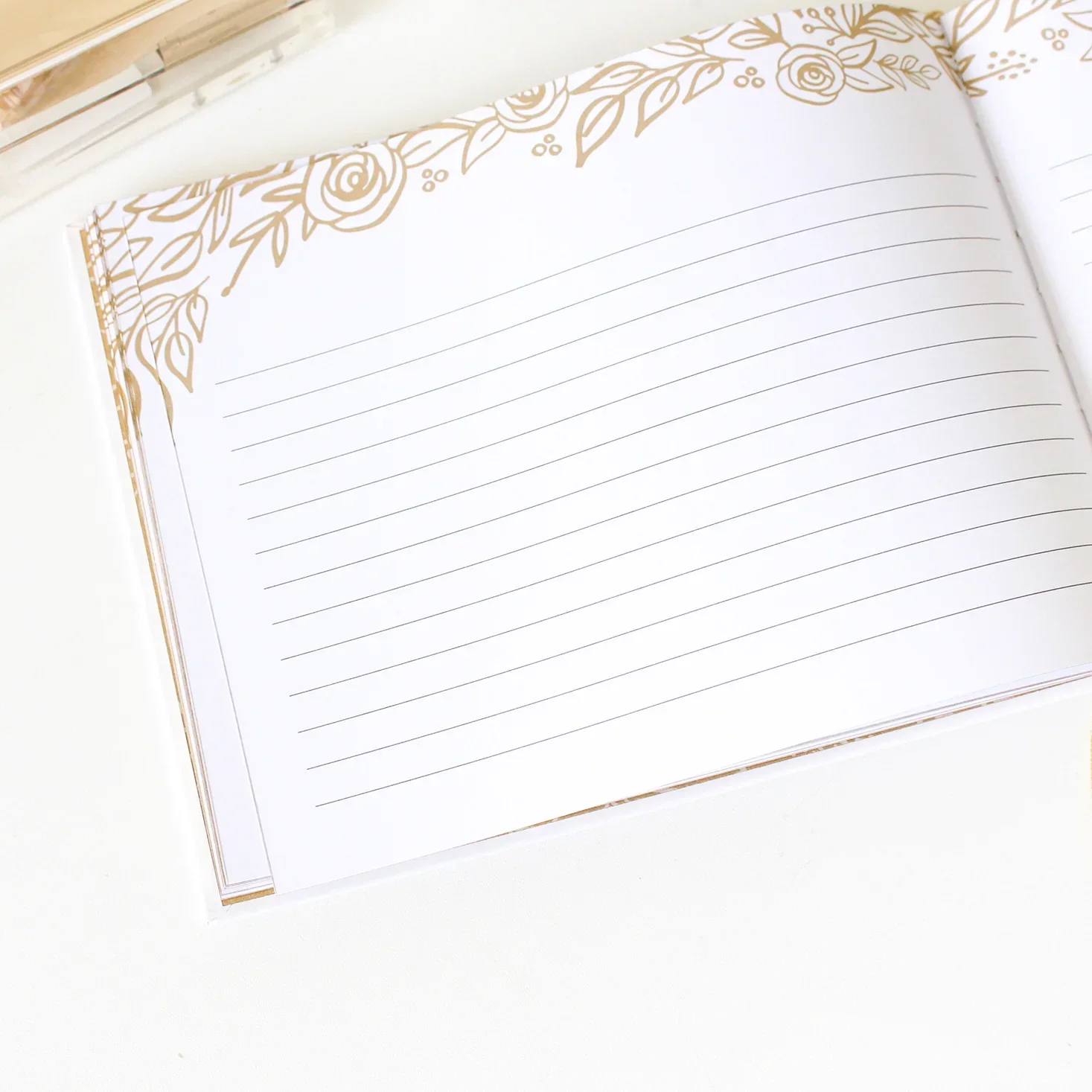 Guest Book, Gold Floral - Image 11