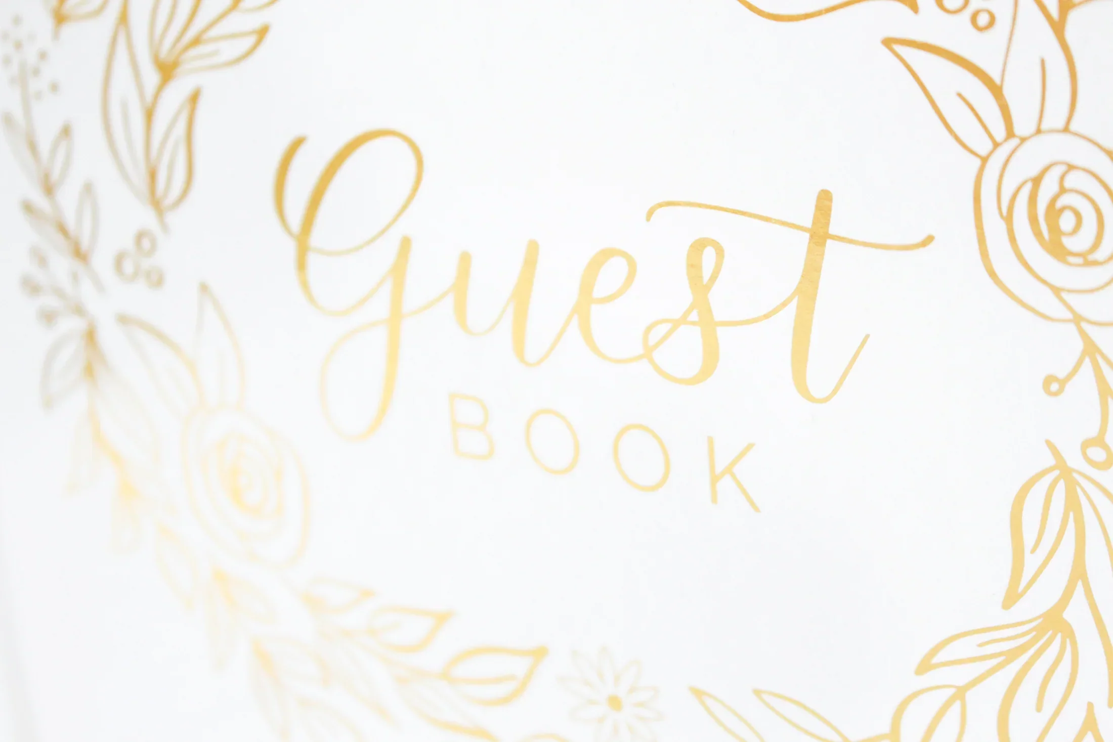 Guest Book, Gold Floral - Image 12