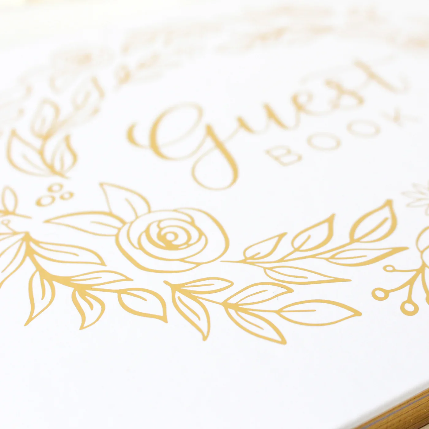 Guest Book, Gold Floral - Image 13