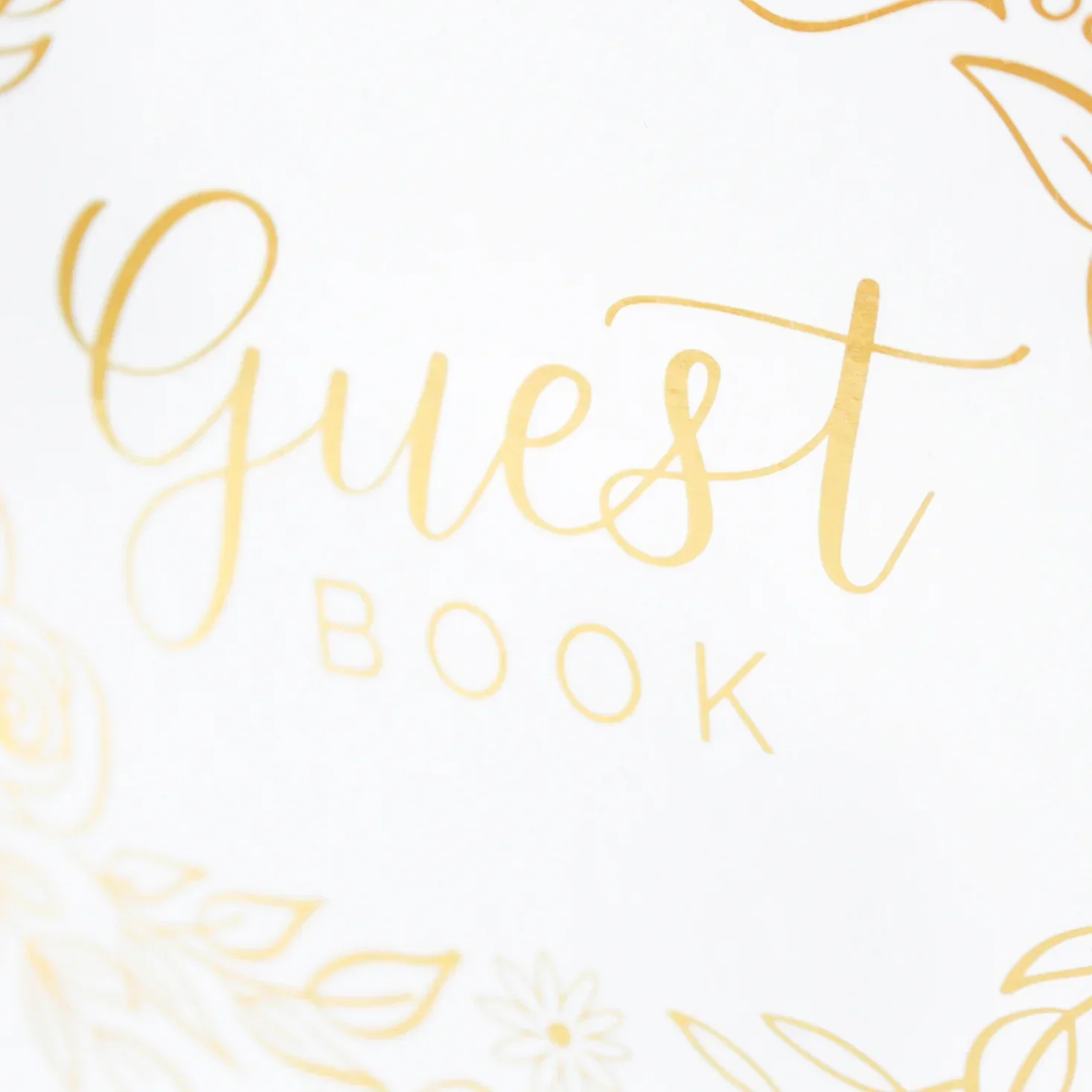 Guest Book, Gold Floral - Image 14
