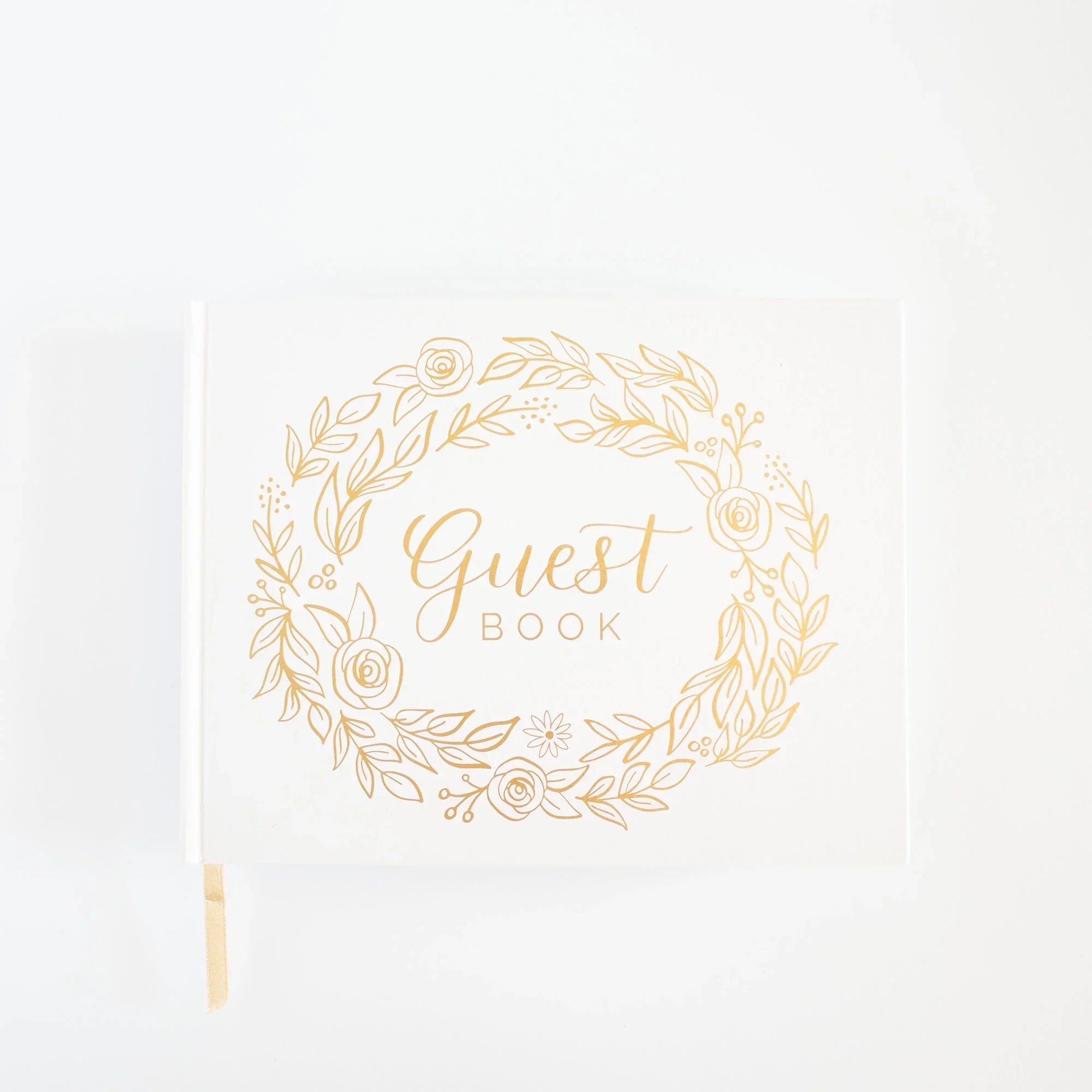 Guest Book, Gold Floral - Image 18