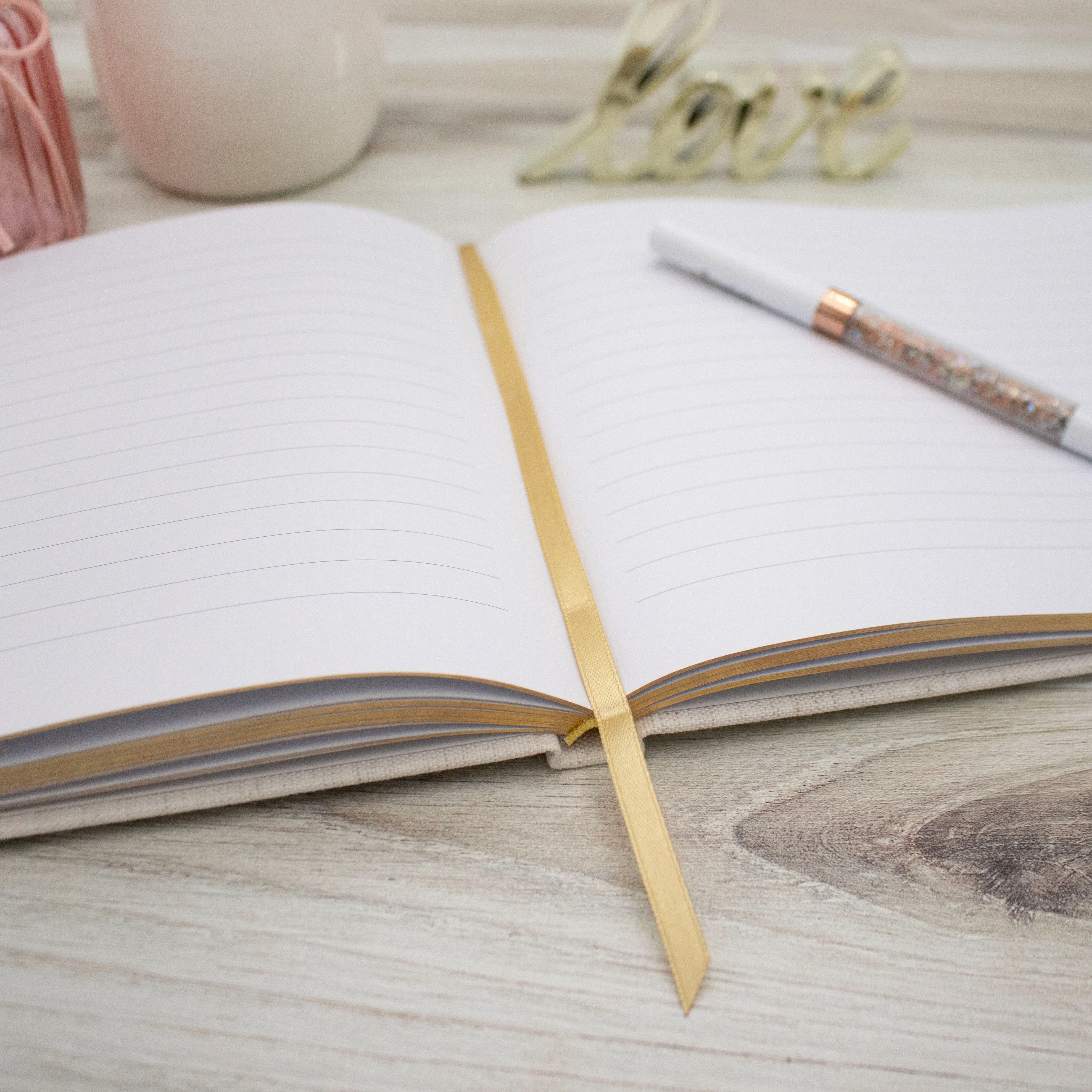 Guest Book, Gold Linen - Image 10
