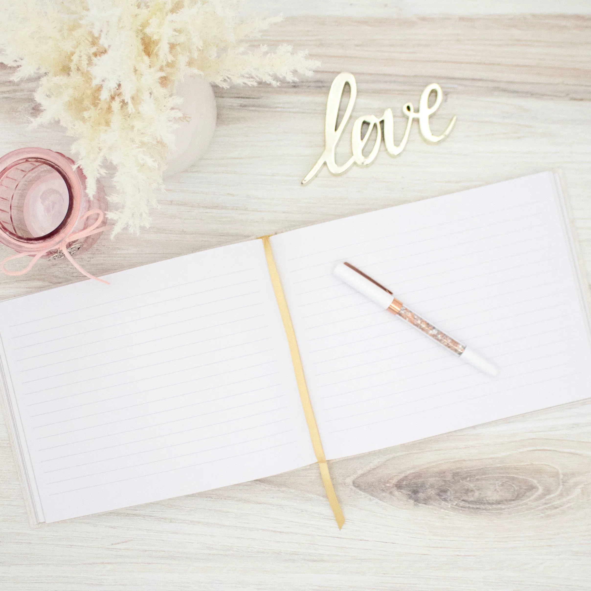 Guest Book, Gold Linen - Image 7