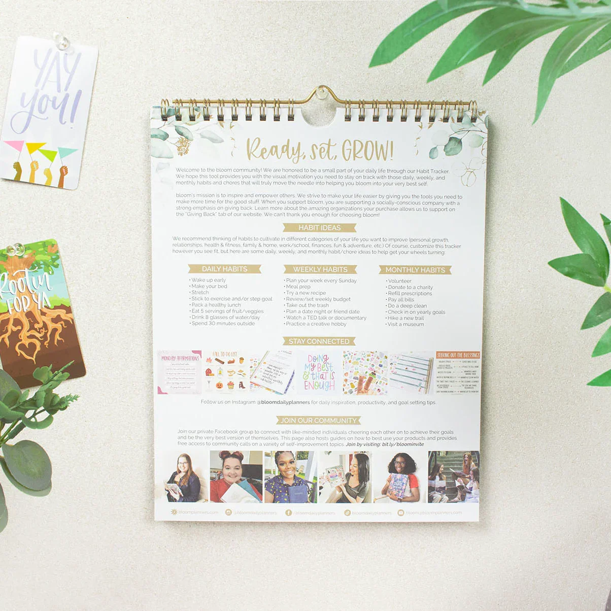 Habit Tracking Calendar, 8” x 10”, Greenery - Image 10