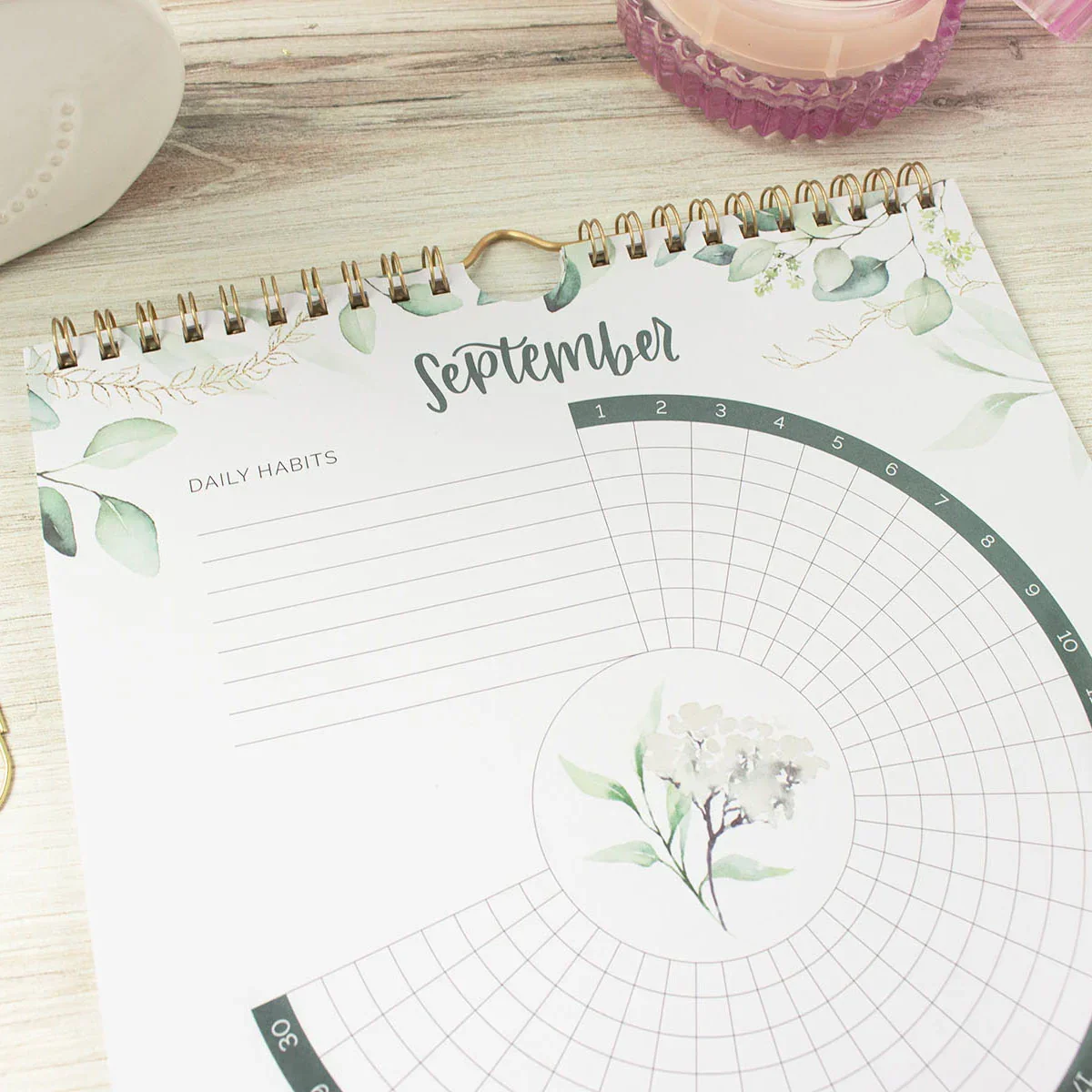 Habit Tracking Calendar, 8” x 10”, Greenery - Image 16
