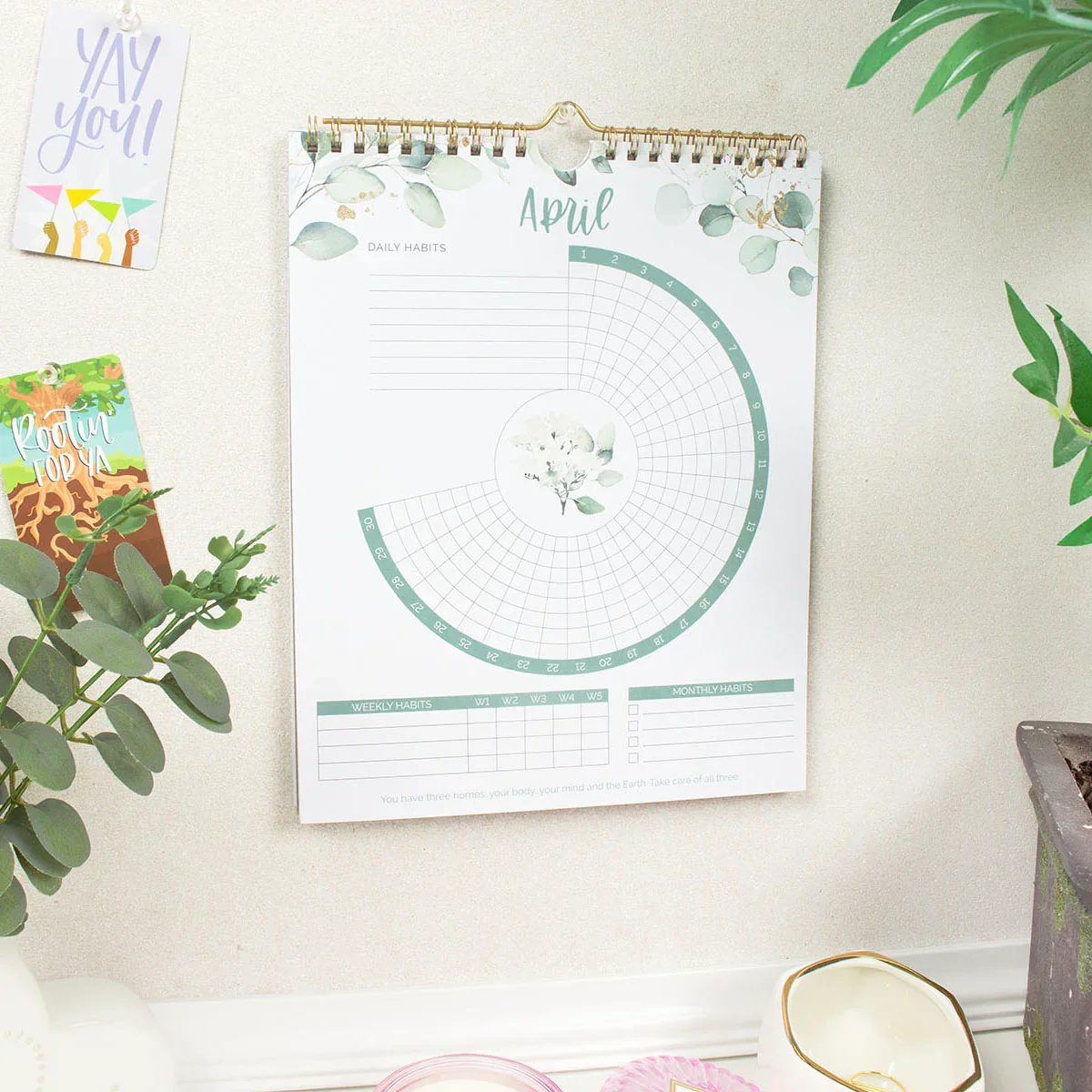 Habit Tracking Calendar, 8” x 10”, Greenery - Image 20