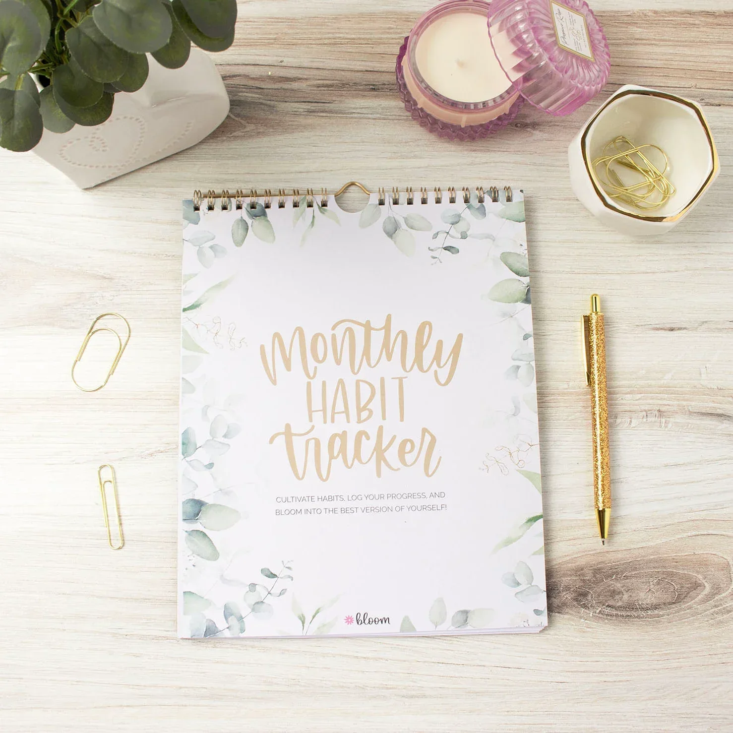 Habit Tracking Calendar, 8” x 10”, Greenery - Image 9