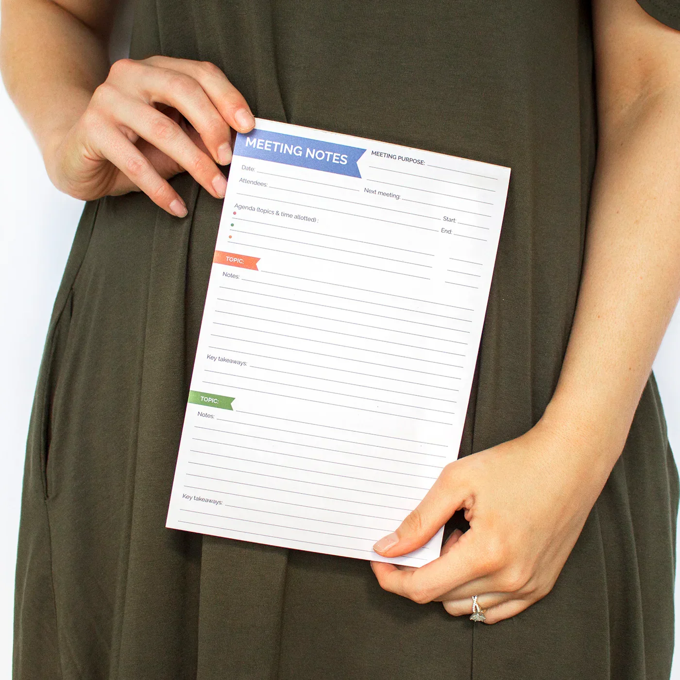 Planning Pad, 6" x 9", Double Sided Meeting Notes, Neutral - Image 10