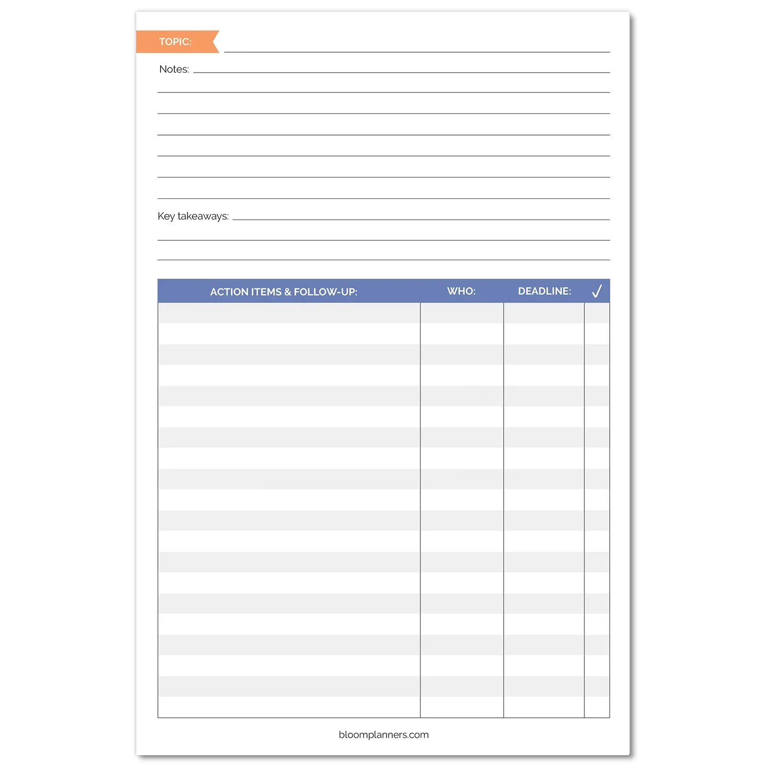 Planning Pad, 6" x 9", Double Sided Meeting Notes, Neutral - Image 4