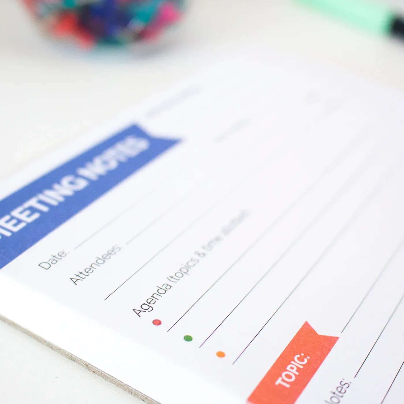 Planning Pad, 6" x 9", Double Sided Meeting Notes, Neutral - Image 9