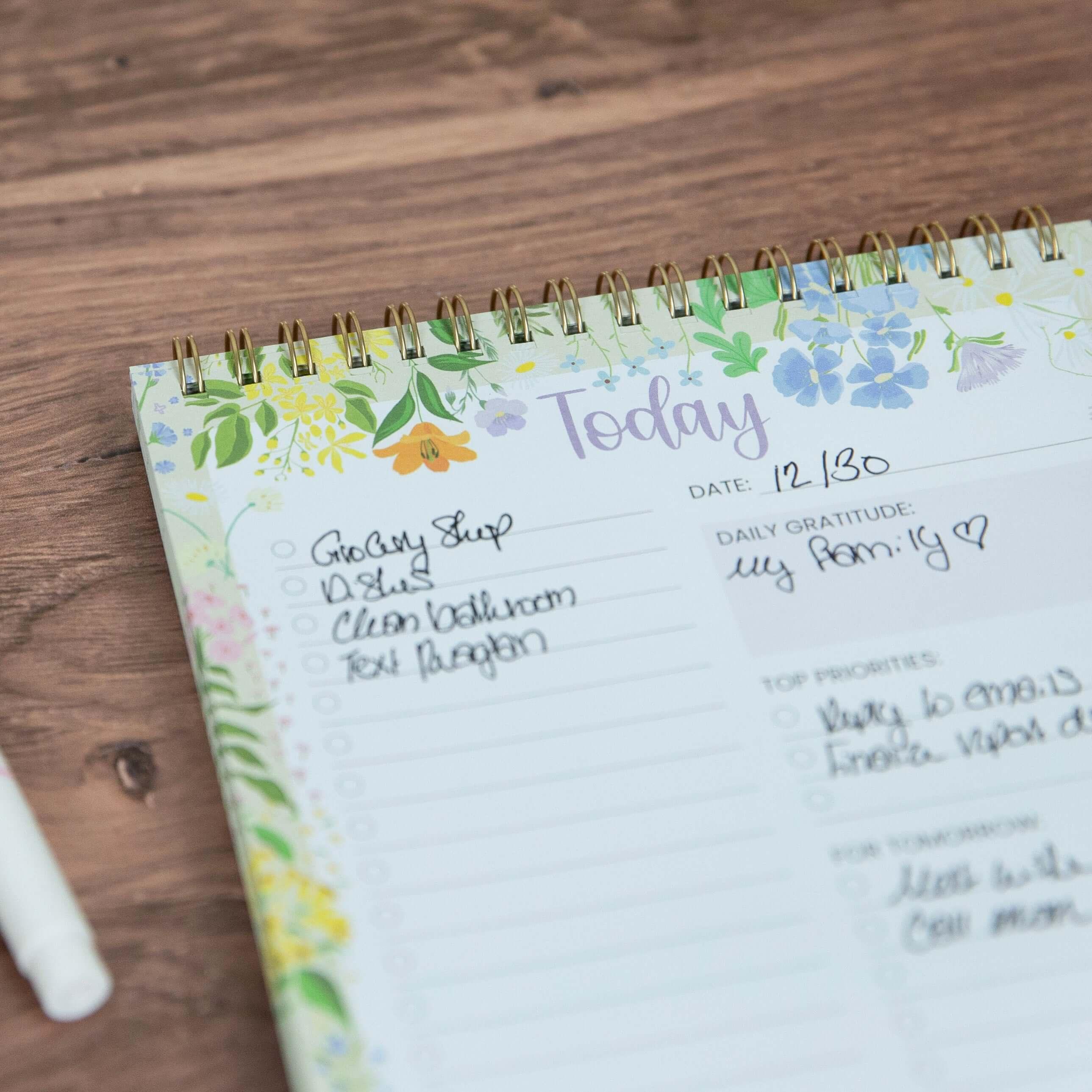 Spiral-Bound Daily To-Do List Pad, 6" x 9" | Garden Party - Image 12
