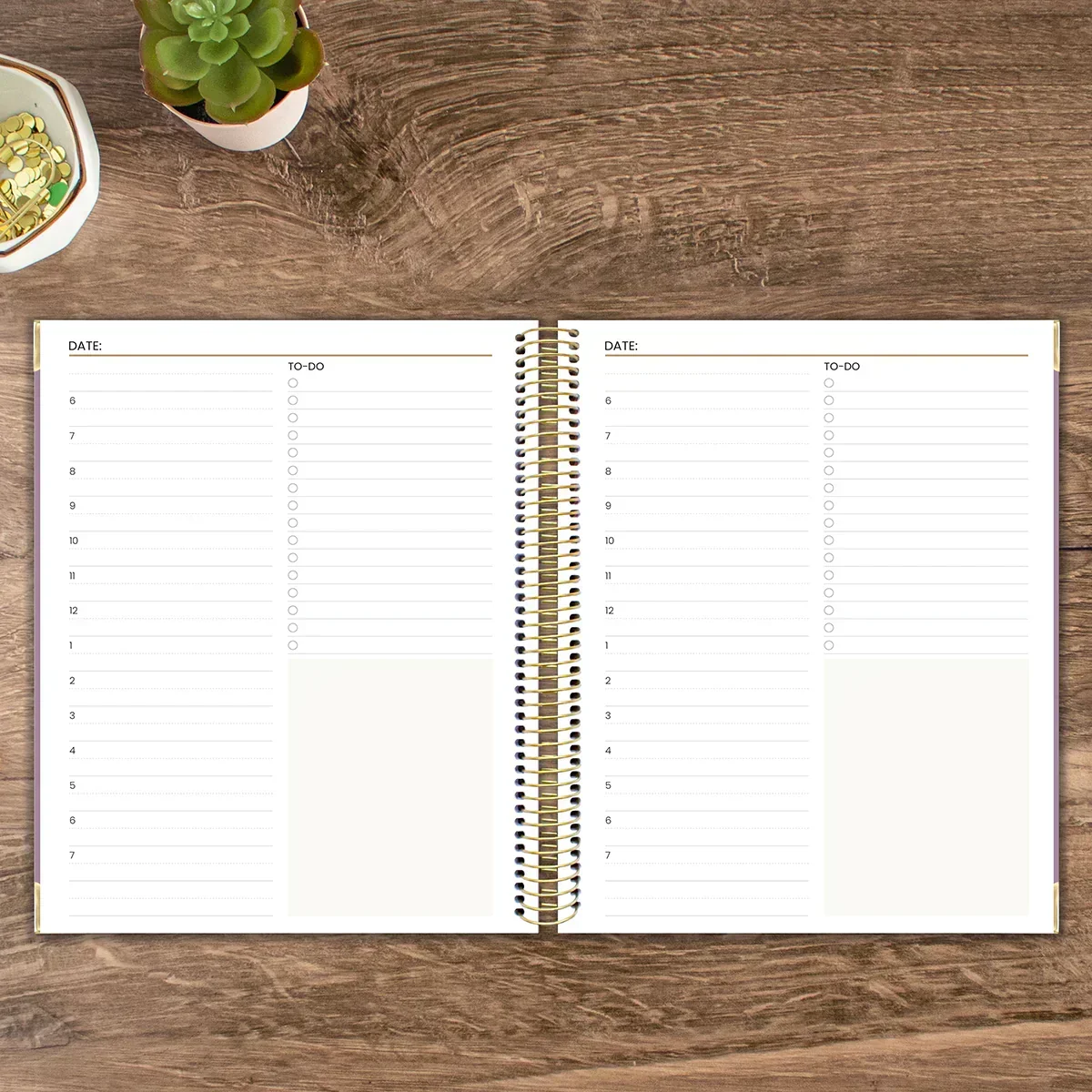 Page a Day 6-Month Undated Daily To-Do Planner, 7” x 9” | Purple Linen - Image 14