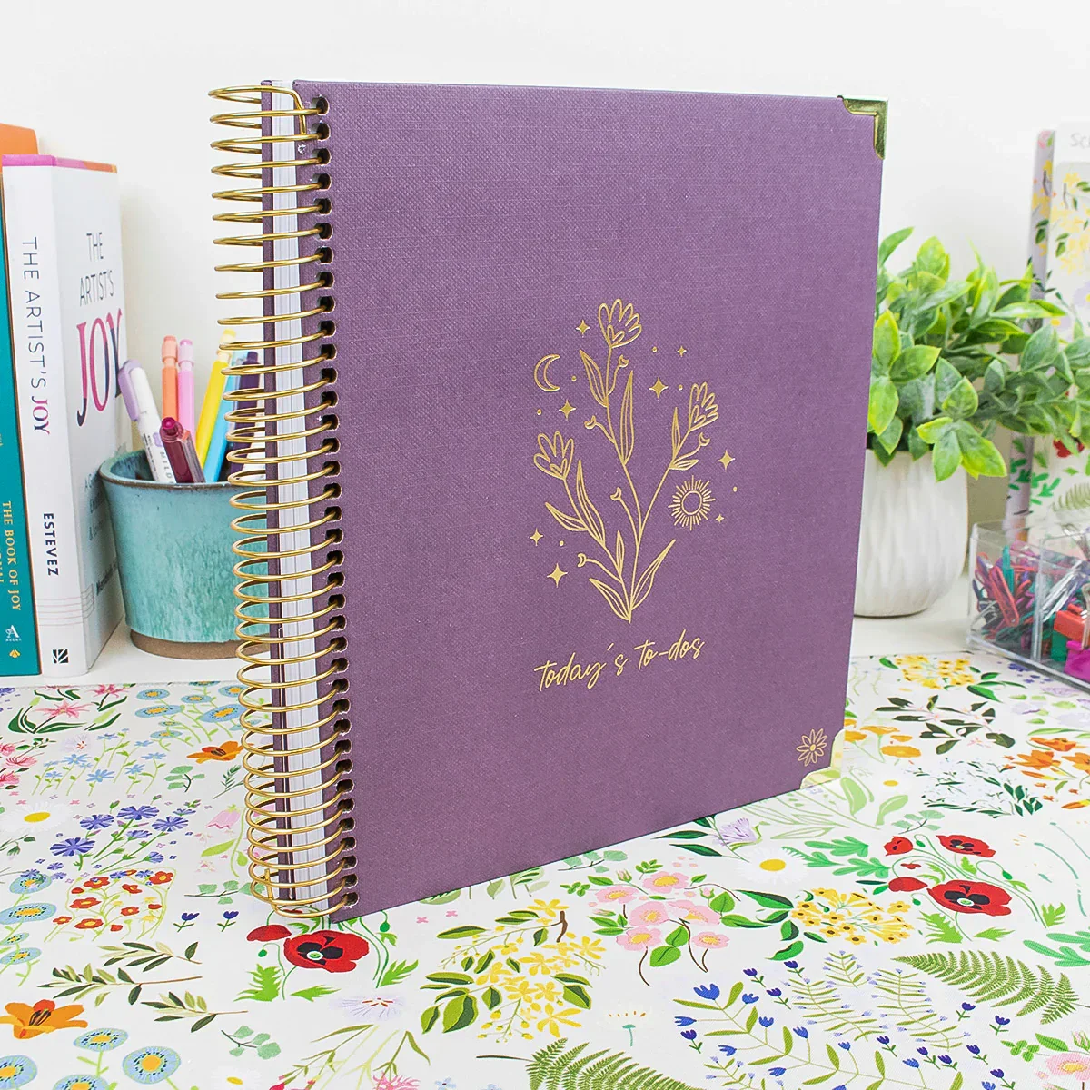 Page a Day 6-Month Undated Daily To-Do Planner, 7” x 9” | Purple Linen - Image 6