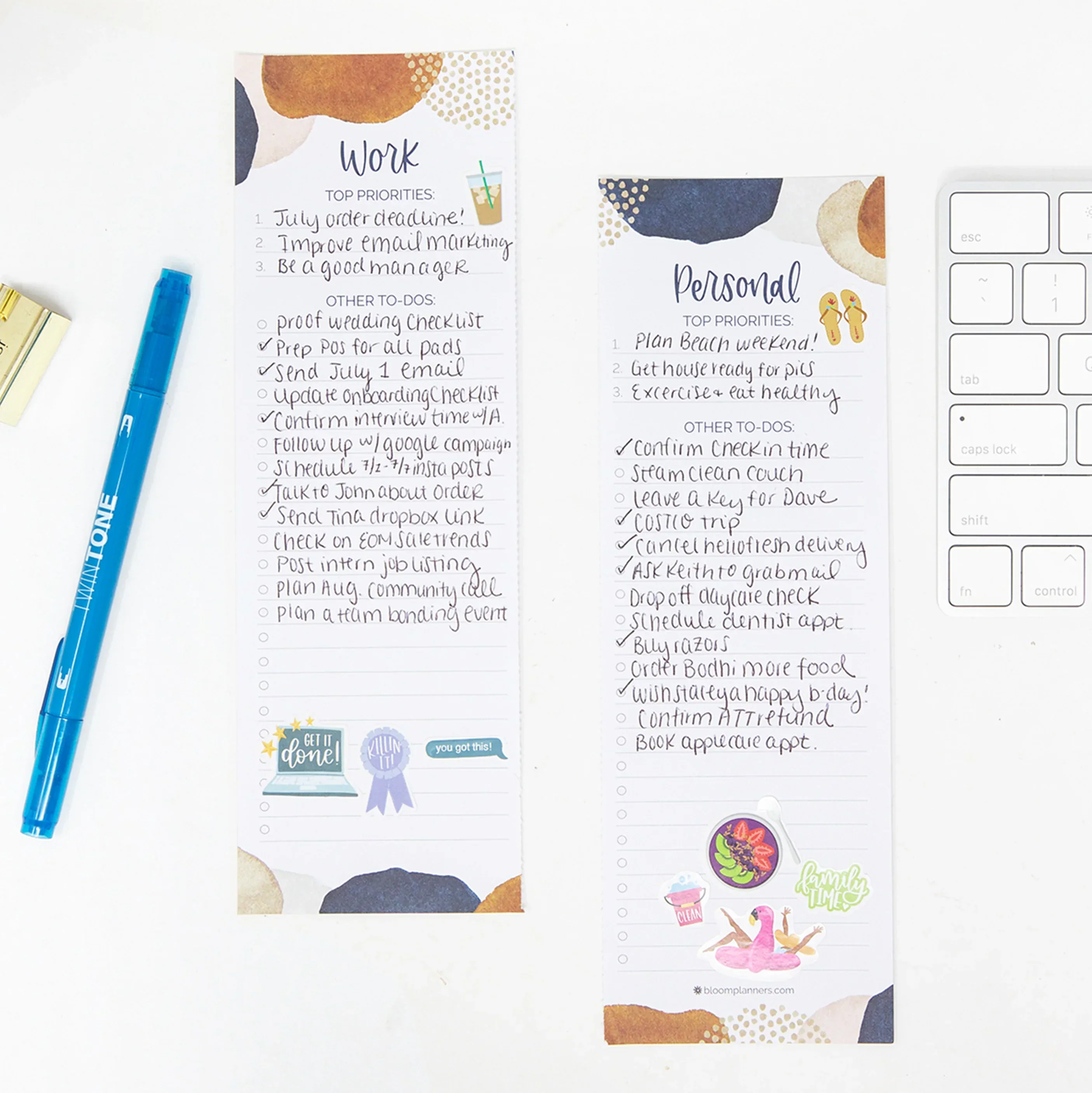 Planning Pad, 6" x 9", Work & Personal To-Do List, Earthy Abstract - Image 5