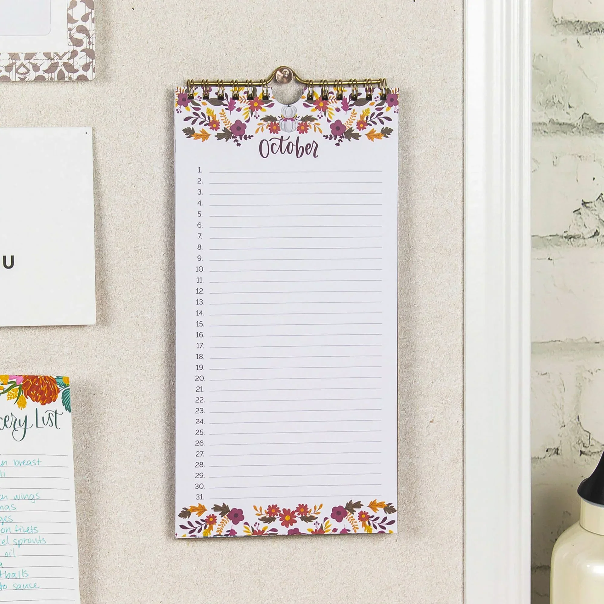 Perpetual Calendar, 5" x 10", Seasonal Florals - Image 10