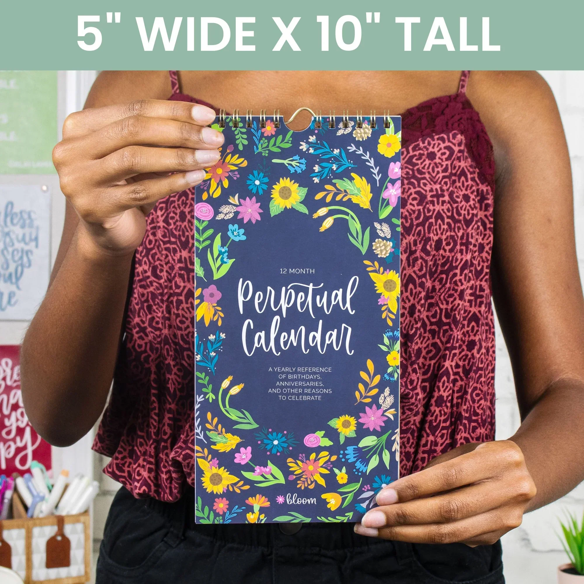 Perpetual Calendar, 5" x 10", Seasonal Florals - Image 12