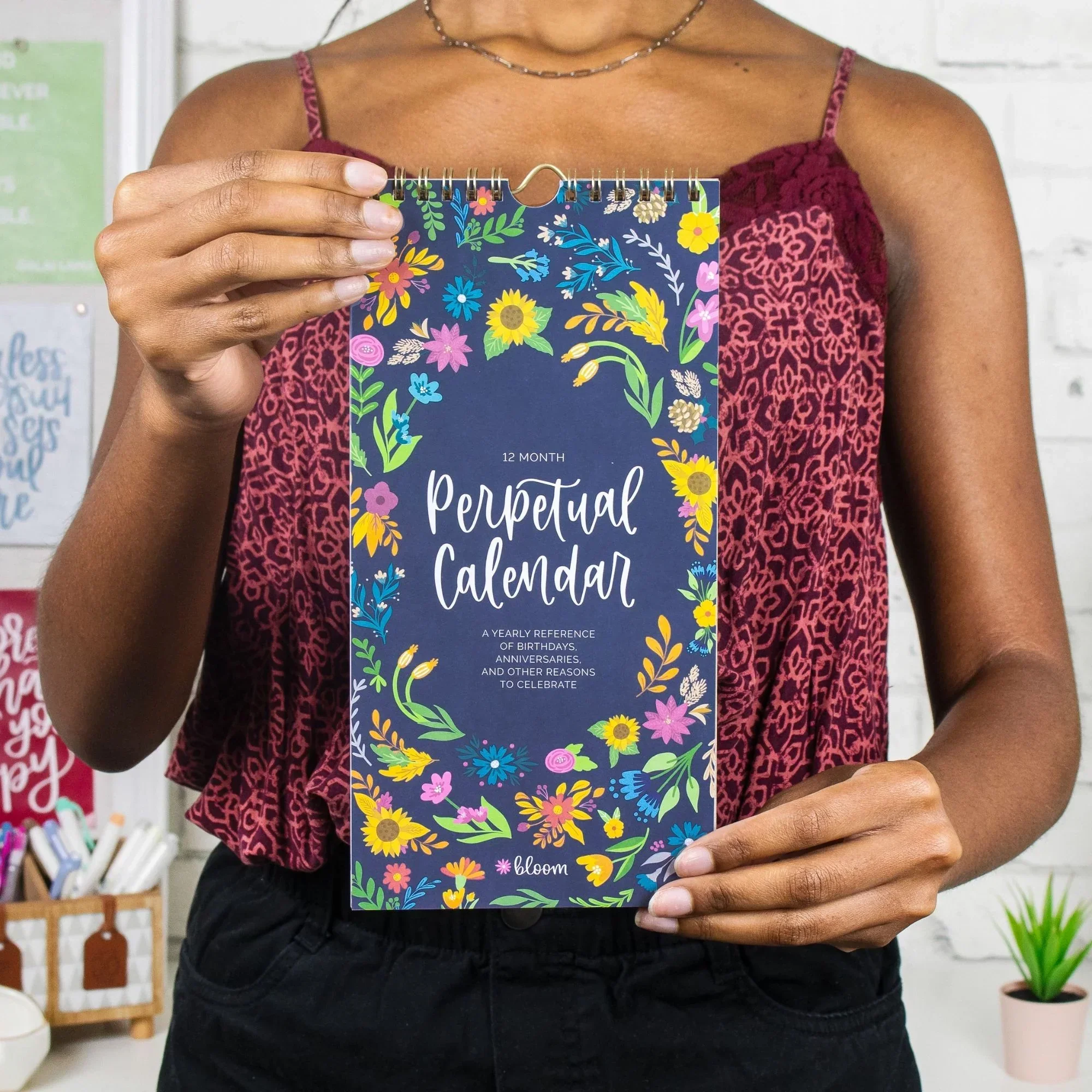 Perpetual Calendar, 5" x 10", Seasonal Florals - Image 3
