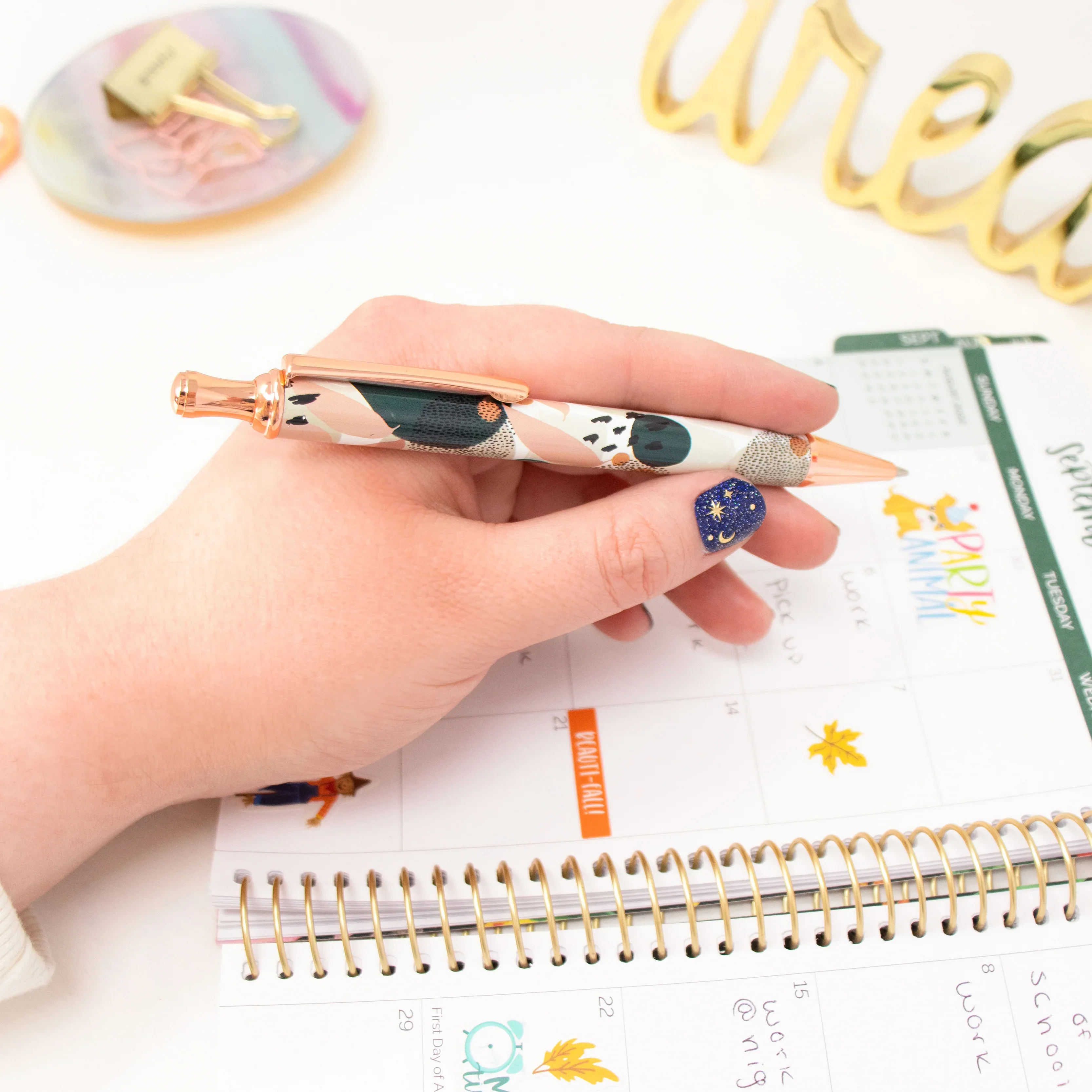 Planner Pen, Green Modern Abstract - Image 10
