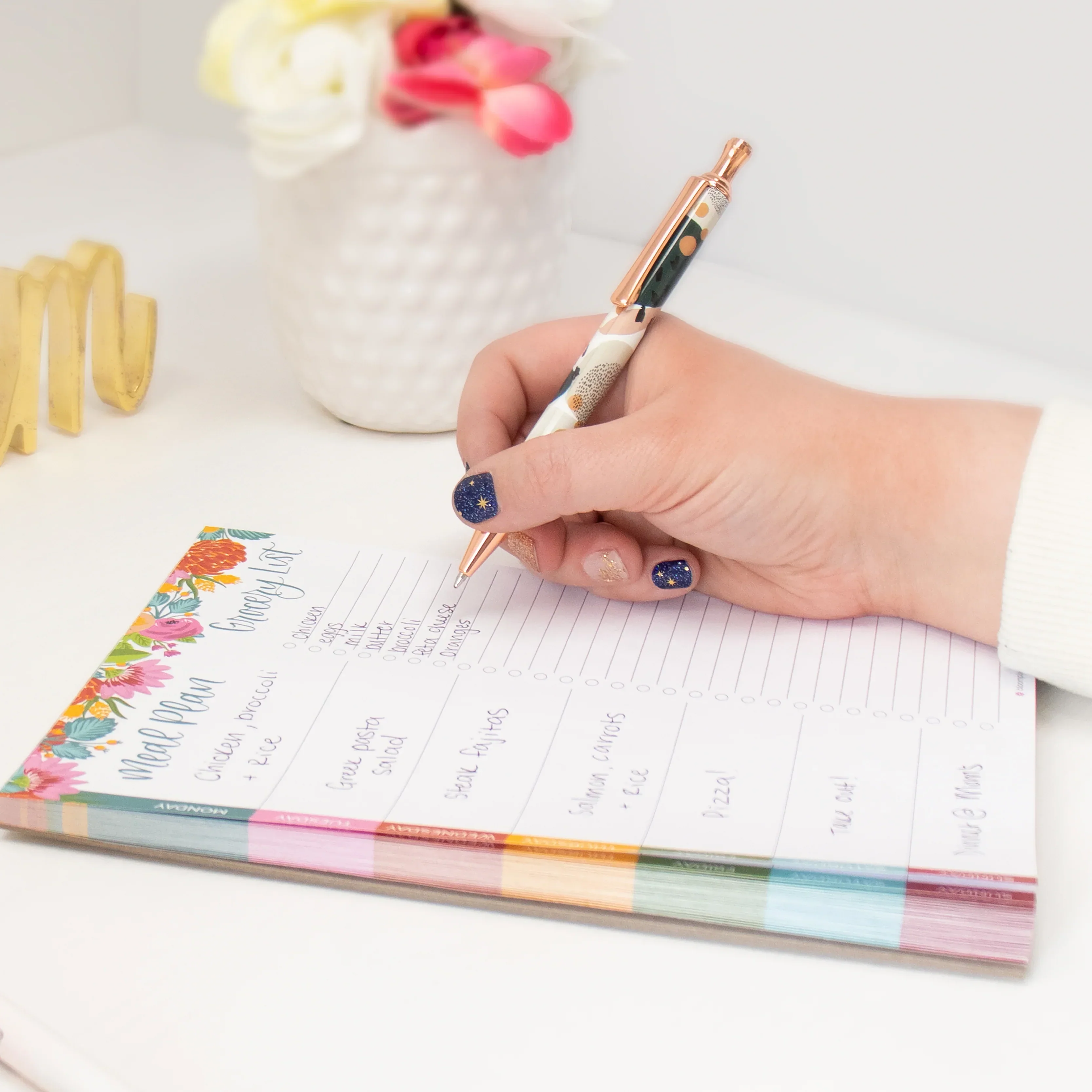 Planner Pen, Green Modern Abstract - Image 3