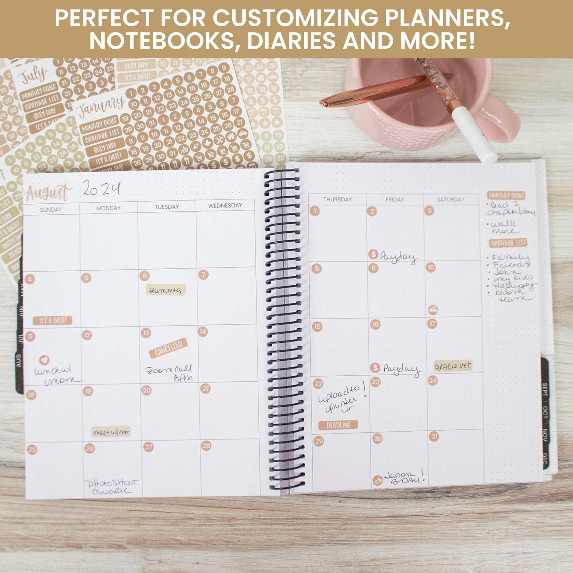 Planner Stickers | Calendar Essentials – Aesthetic Boho - Image 5