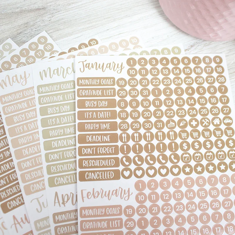 Planner Stickers | Calendar Essentials – Aesthetic Boho - Image 9