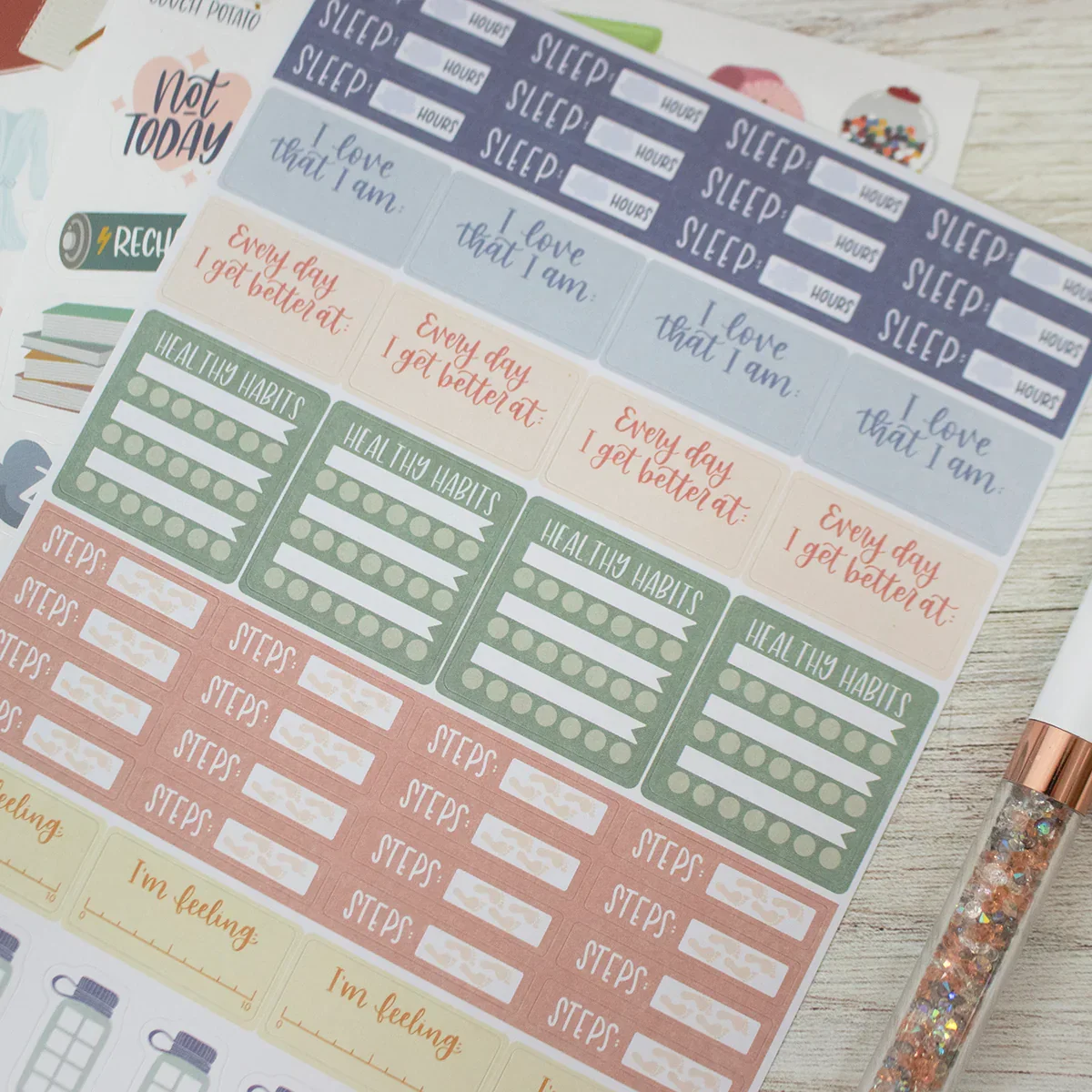 Planner Stickers | Rest Is Self-Care Pack - Image 11